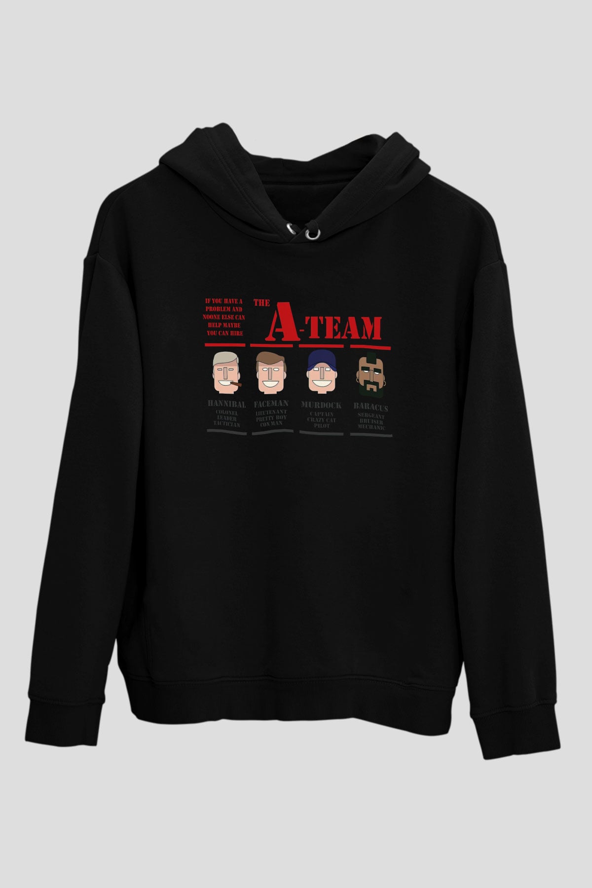 A-Team Siyah Unisex Hoodie