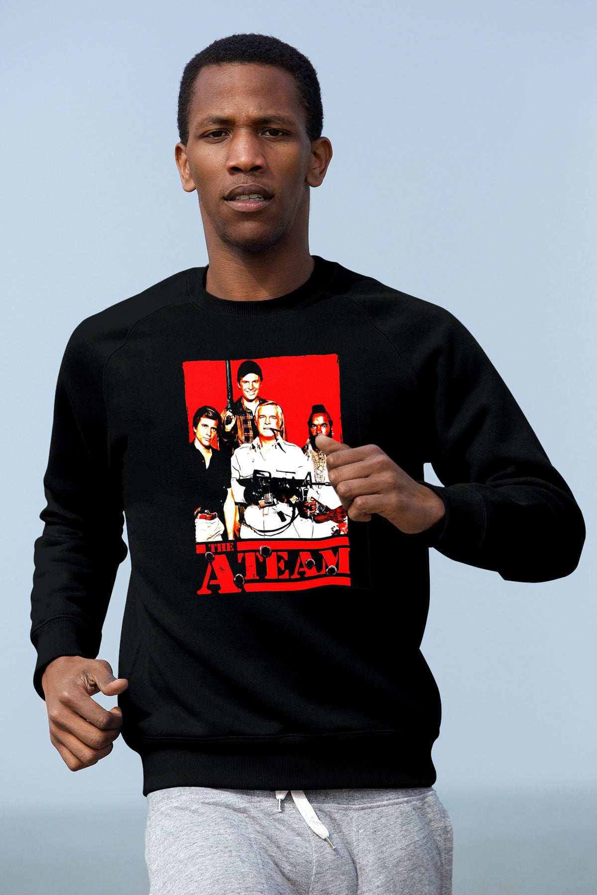 A-Team Siyah Unisex Sweatshirt
