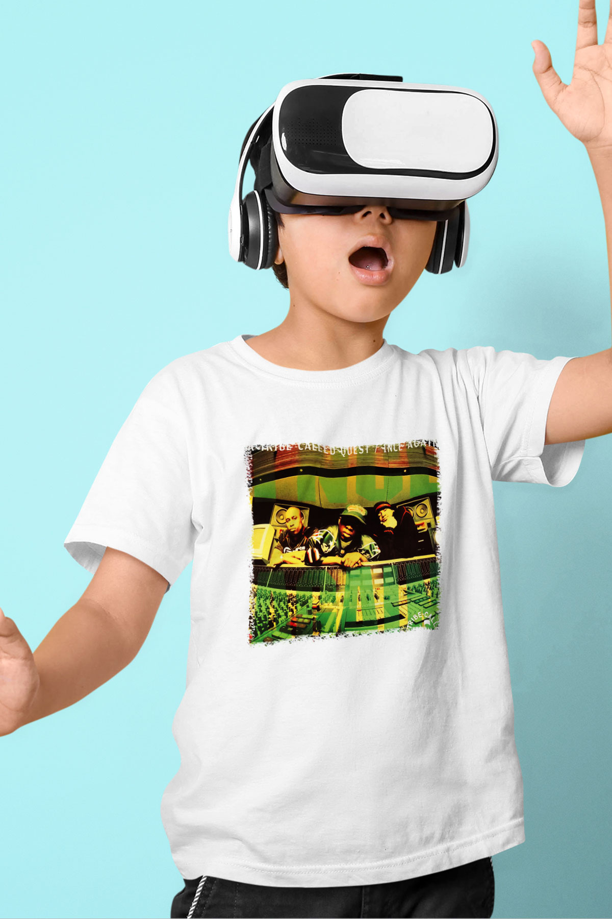 A Tribe Called Quest Baskılı Beyaz Unisex Çocuk Tişört