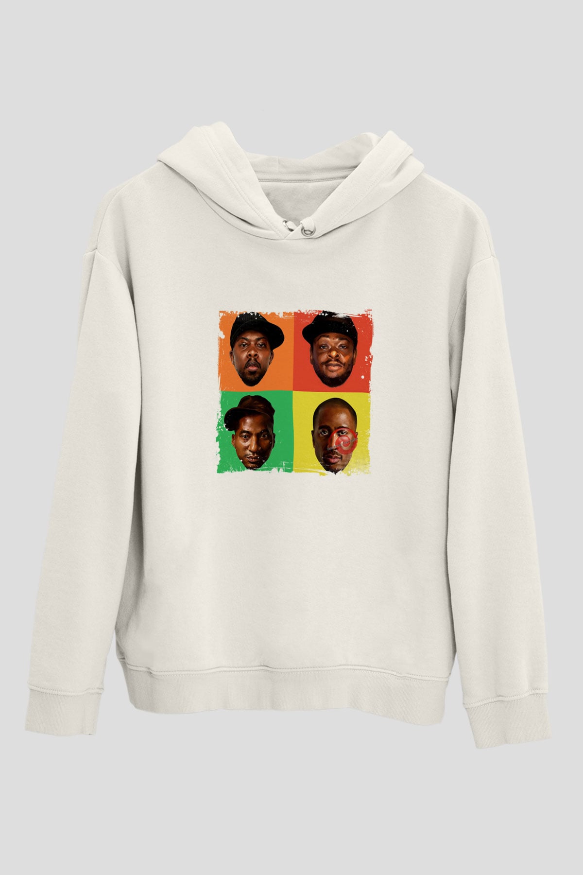 A Tribe Called Quest Baskılı Unisex Beyaz Hoodie