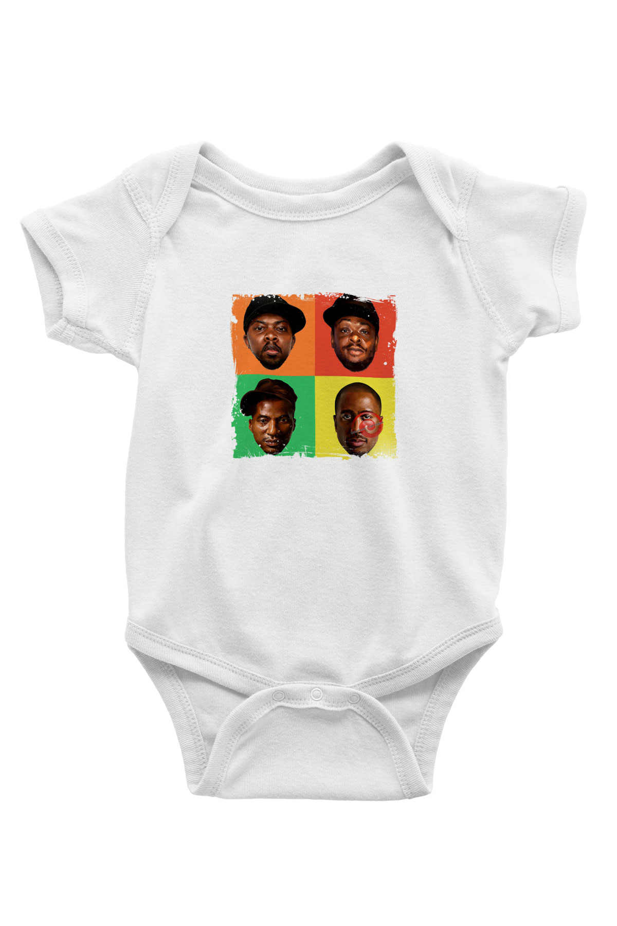 A Tribe Called Quest Baskılı Unisex Beyaz Bebek Body - Zıbın