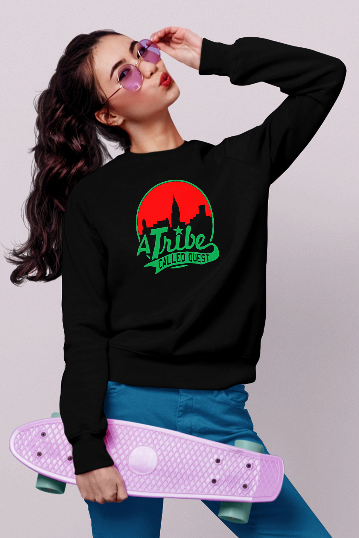 A Tribe Called Quest Baskılı Unisex Siyah Sweatshirt