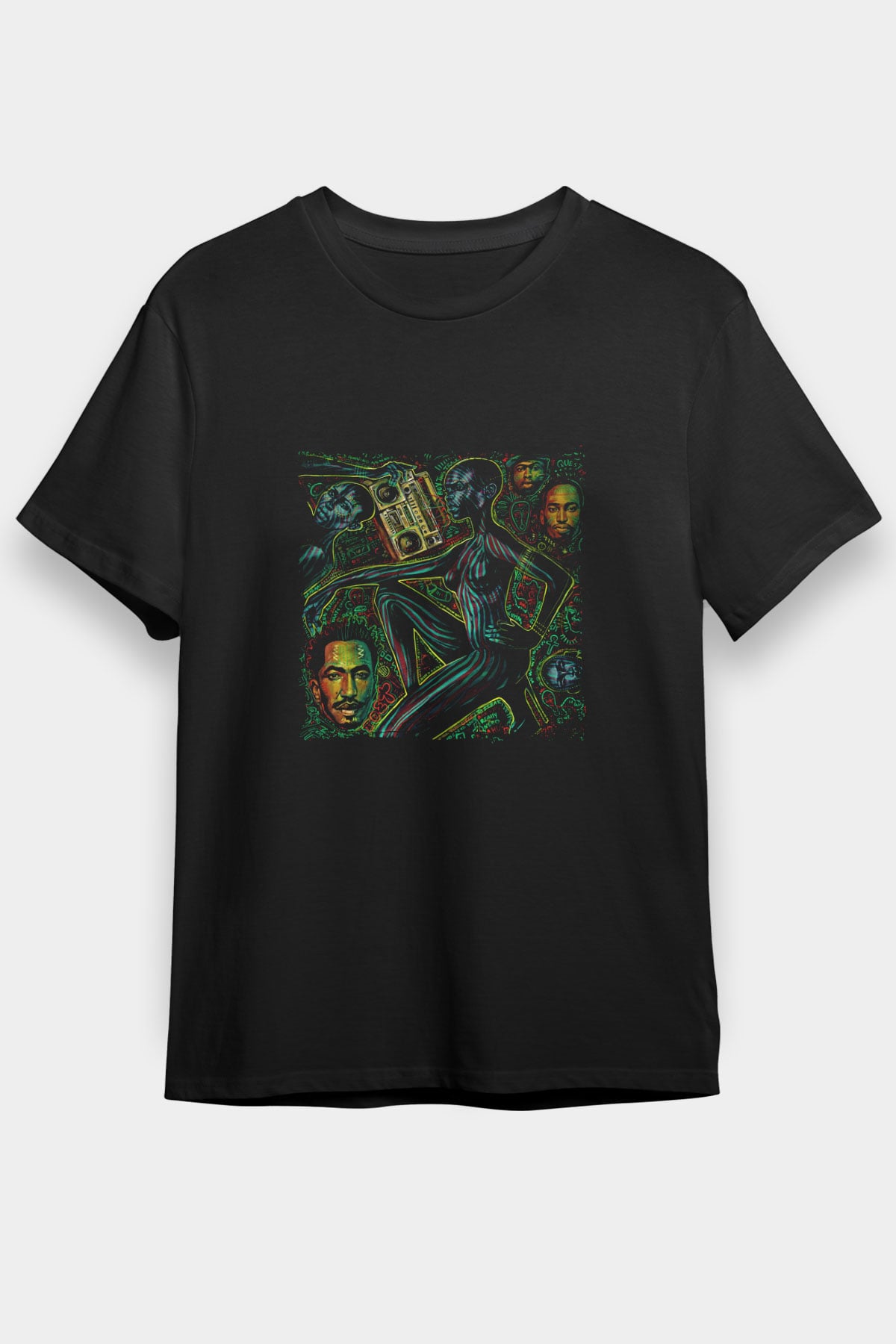 A Tribe Called Quest Baskılı Unisex Siyah Tişört