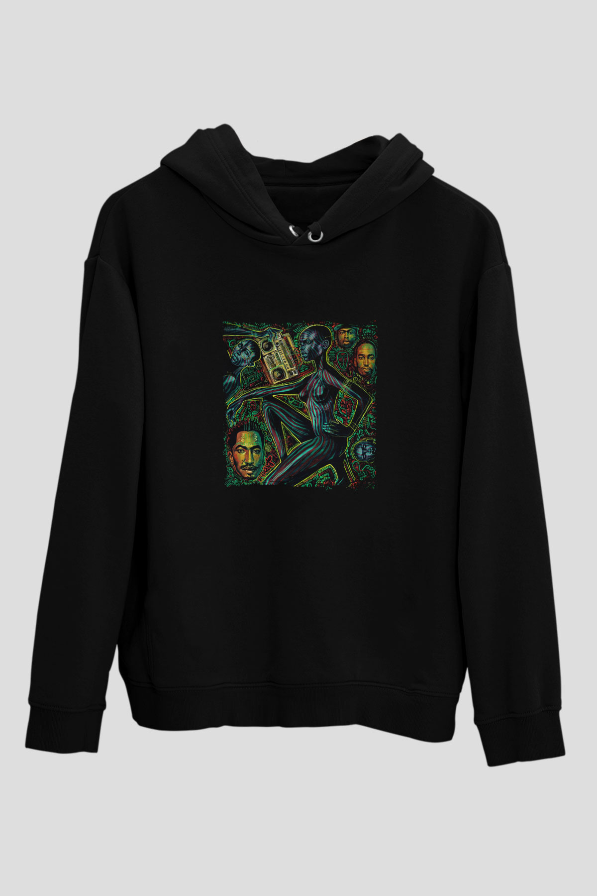 A Tribe Called Quest Baskılı Unisex Siyah Hoodie