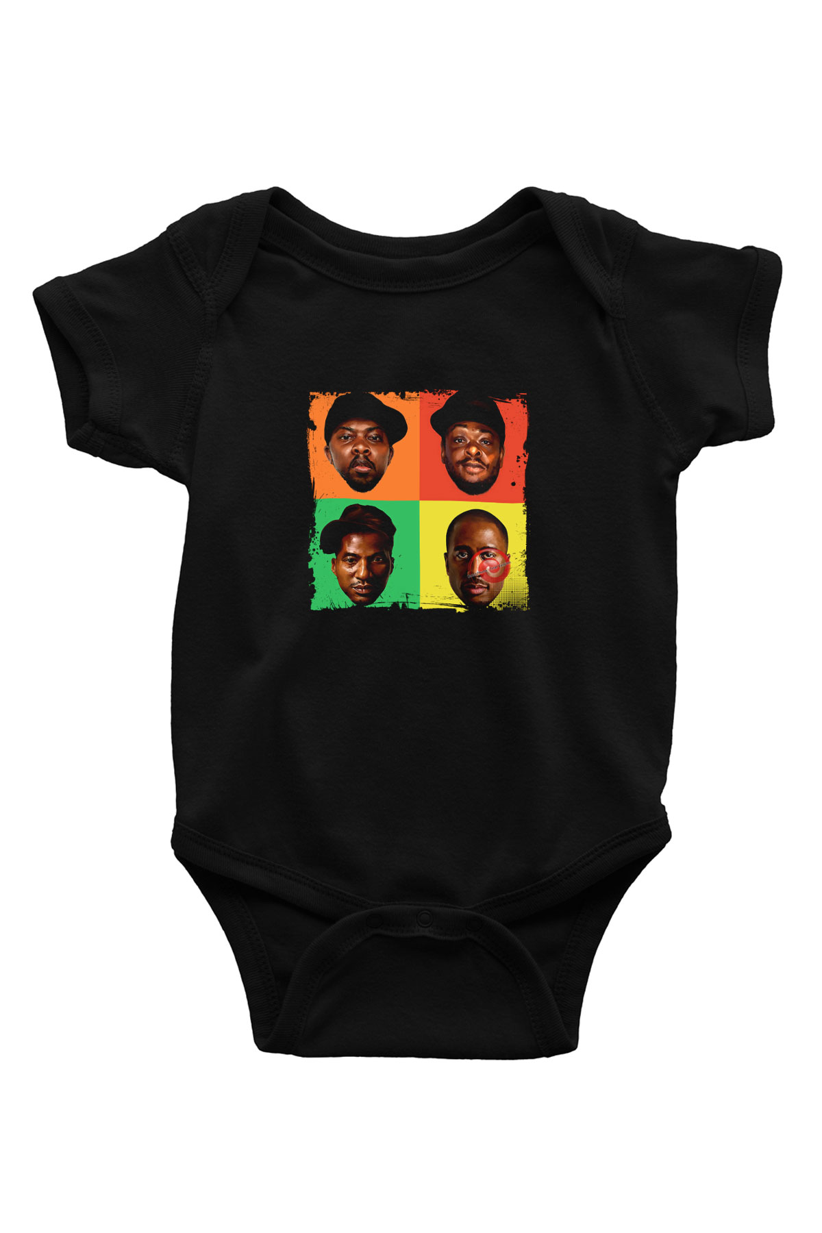 A Tribe Called Quest Baskılı Unisex Siyah Bebek Body - Zıbın