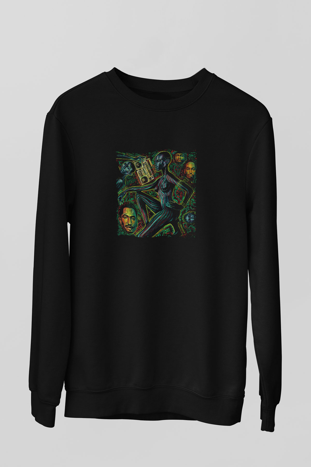 A Tribe Called Quest Baskılı Unisex Siyah Sweatshirt