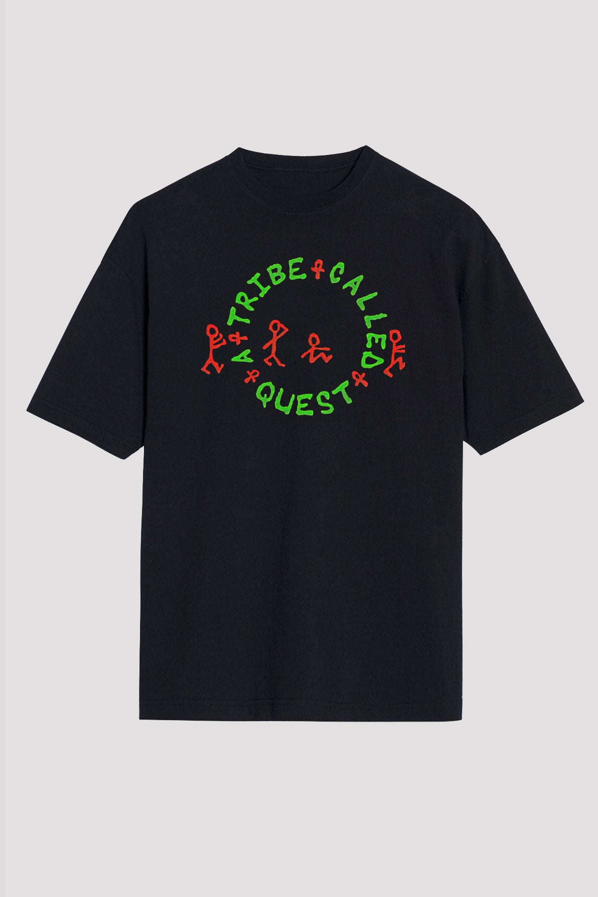 A Tribe Called Quest Baskılı Unisex Siyah Oversize Tişört - Tshirt