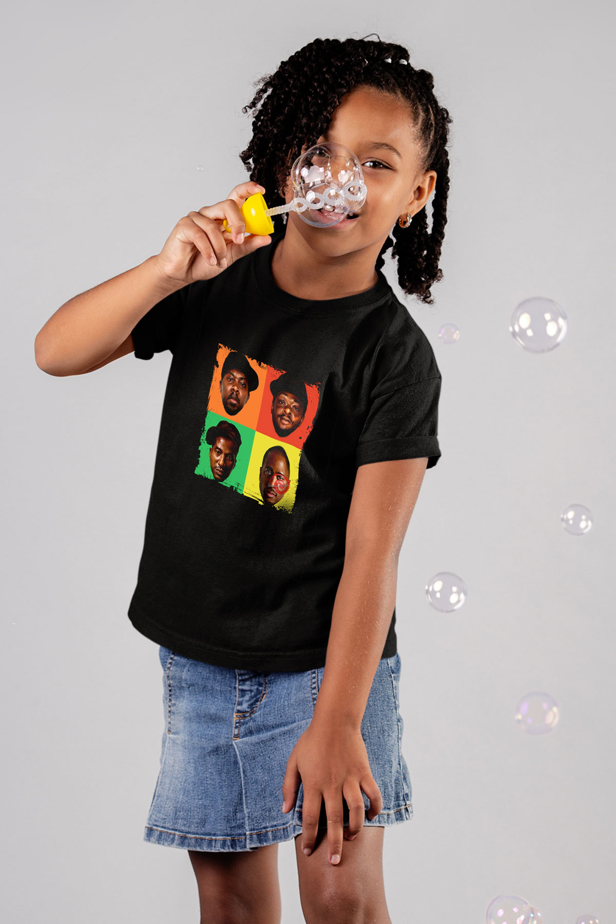 A Tribe Called Quest Baskılı Unisex Siyah Çocuk Tişört