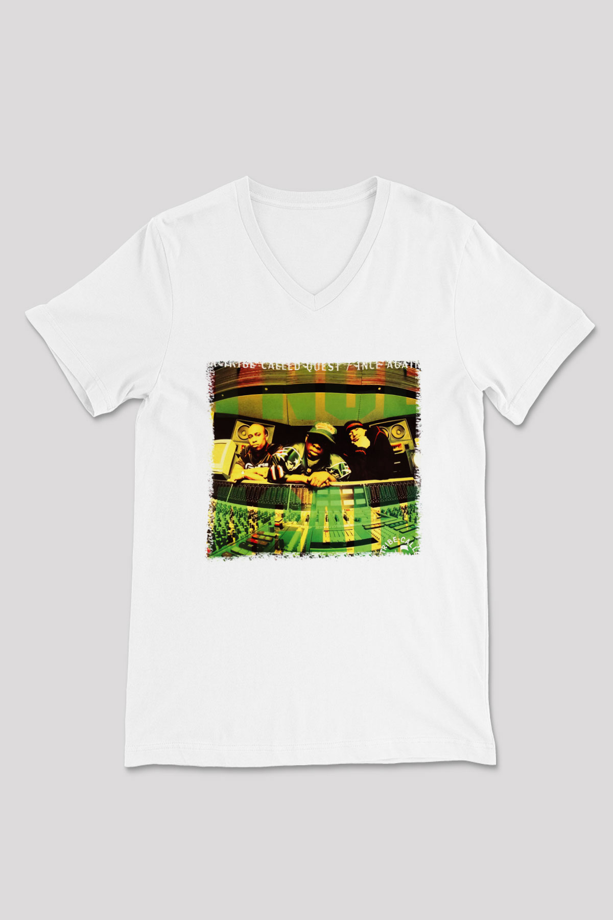 A Tribe Called Quest Beyaz Unisex V Yaka Tişört T-Shirt