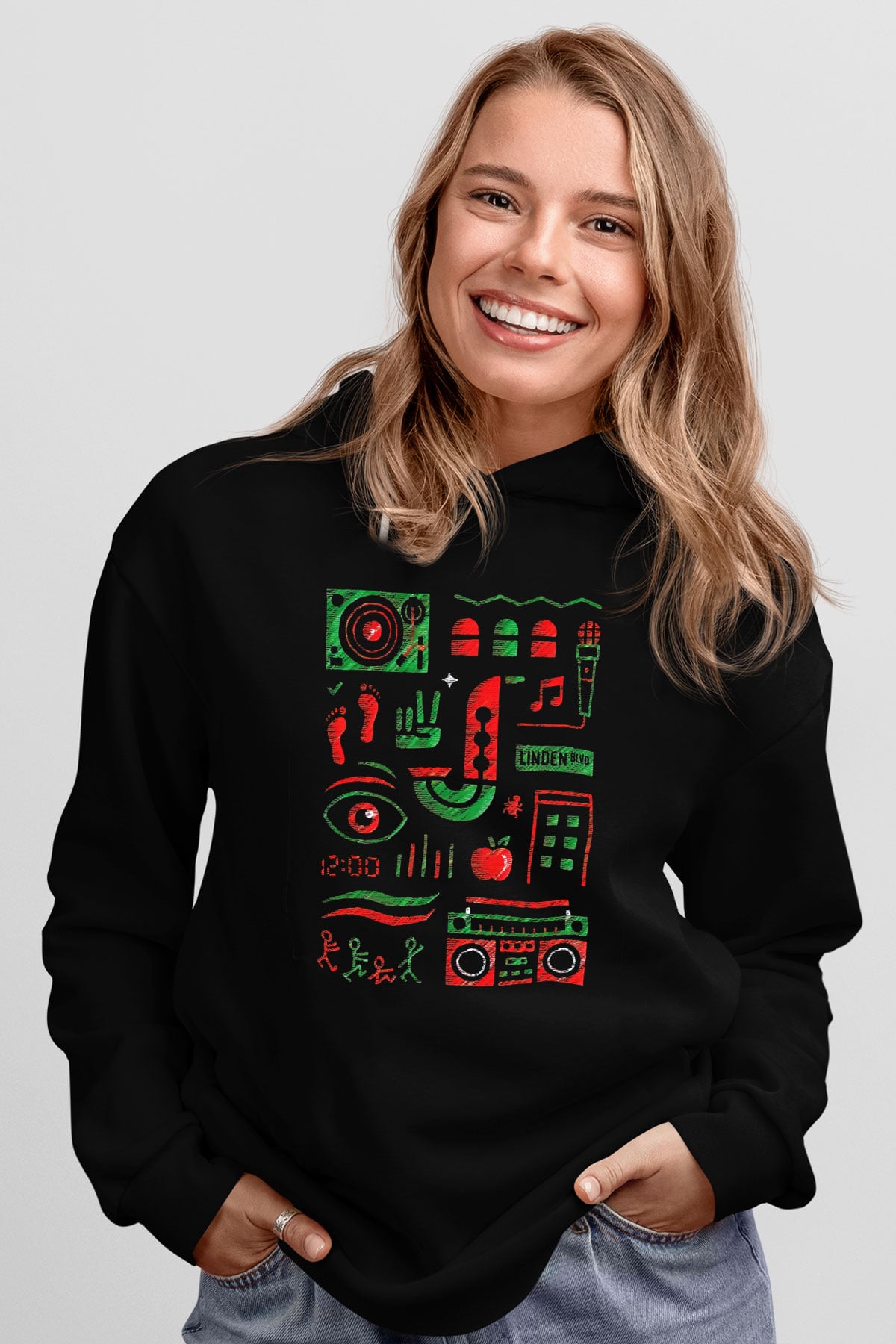 A Tribe Called Quest Siyah Unisex Kapüşonlu Sweatshirt