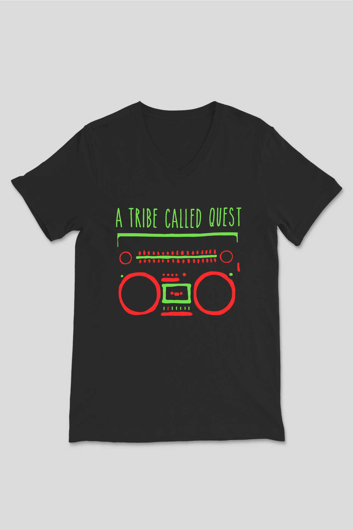 A Tribe Called Quest Siyah Unisex V Yaka Tişört T-Shirt