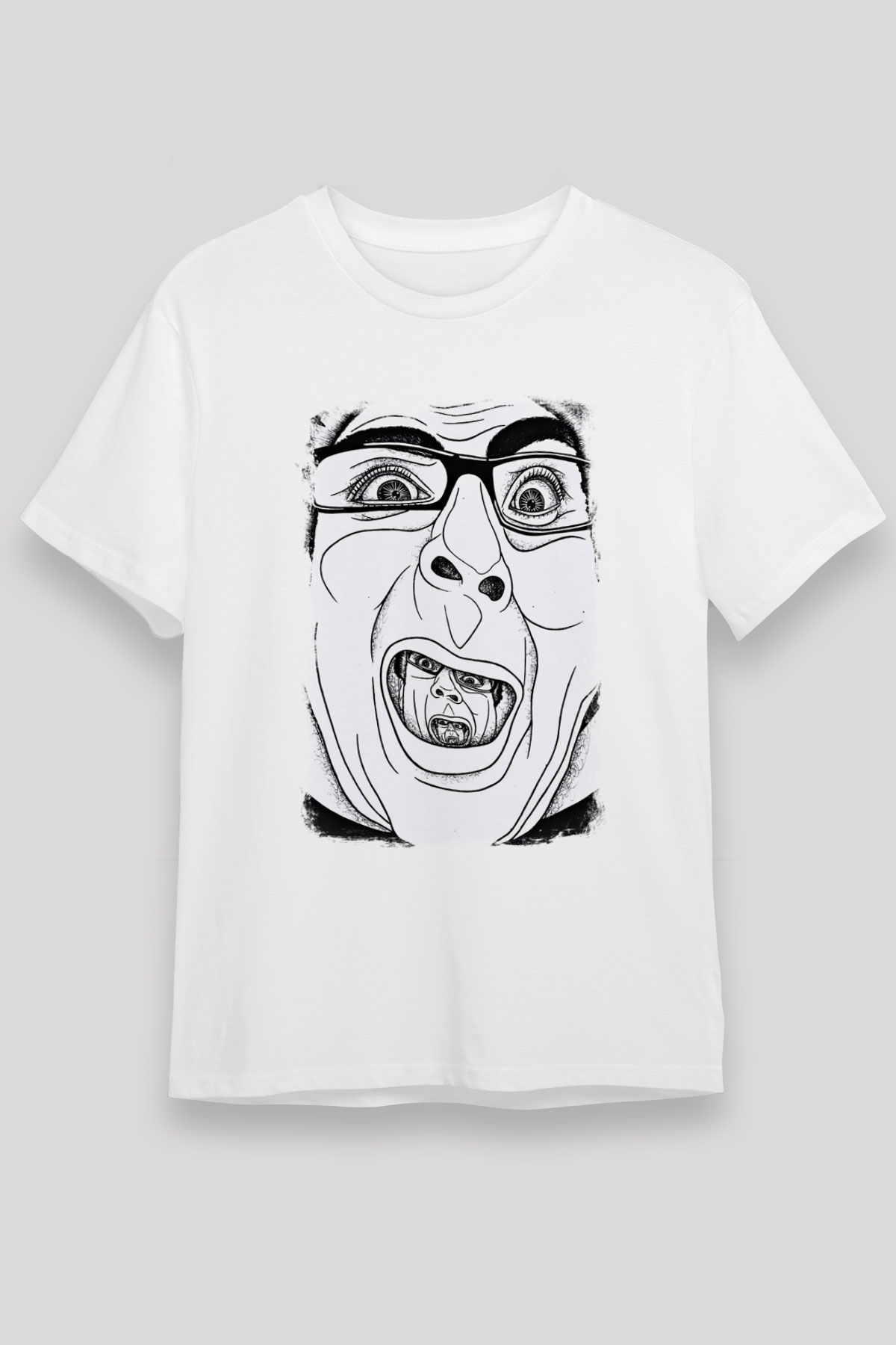 A Wilhelm Scream Baskılı Unisex Beyaz Tişört