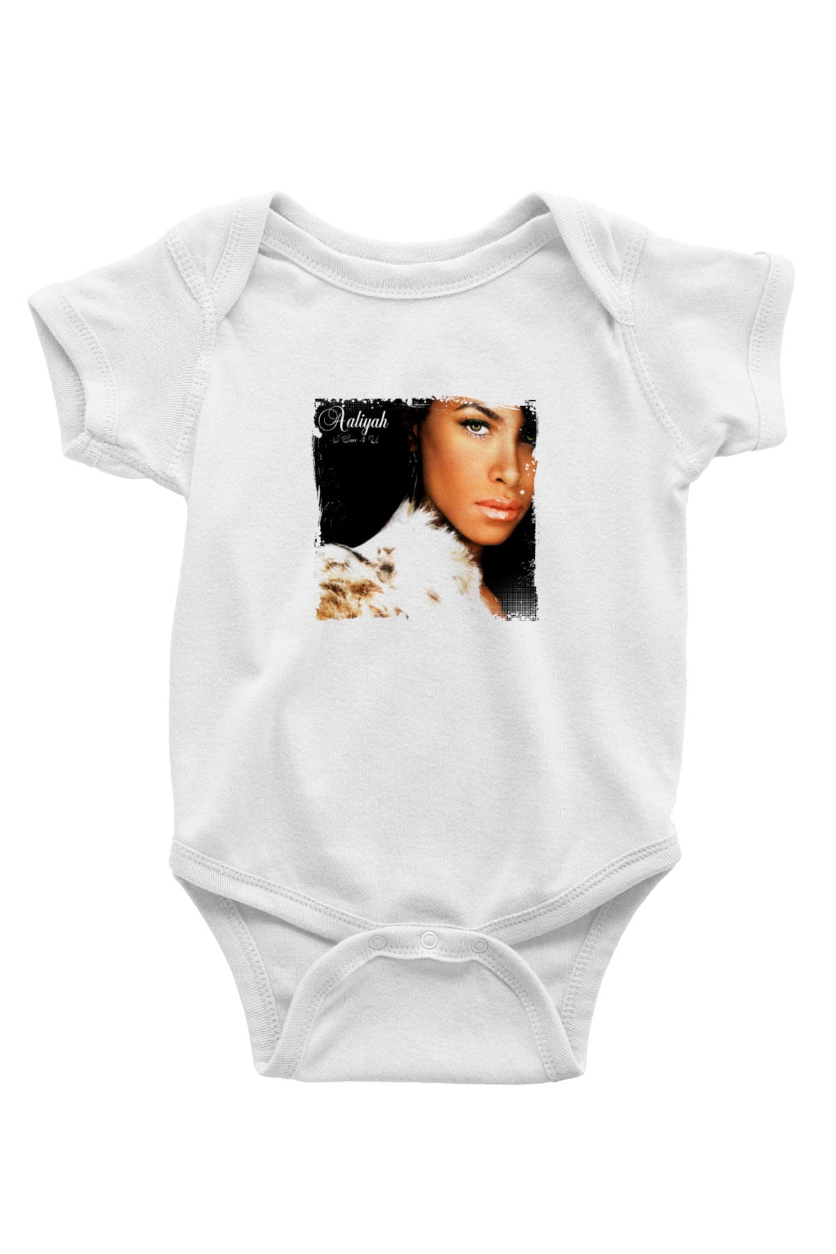 Aaliyah Baskılı Unisex Beyaz Bebek Body - Zıbın