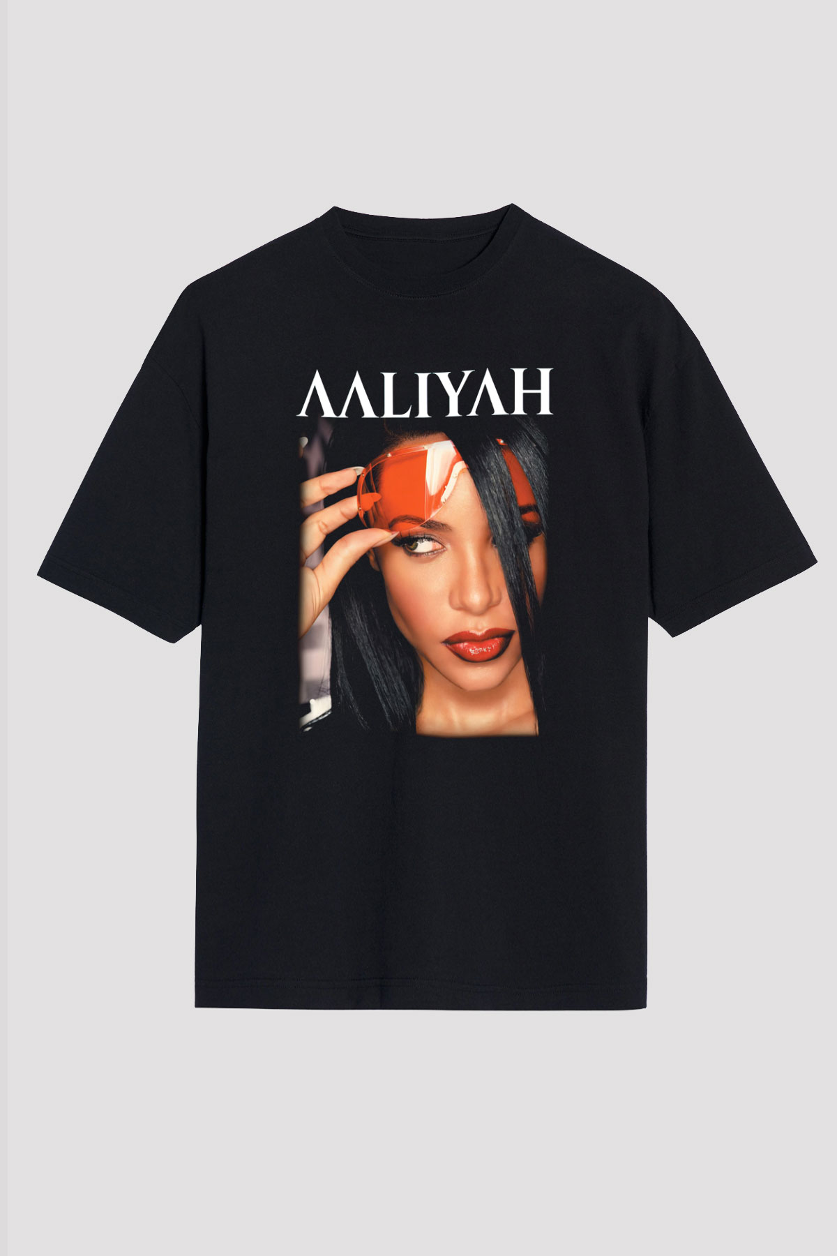 Aaliyah Siyah Unisex Oversize Tişört T-Shirt