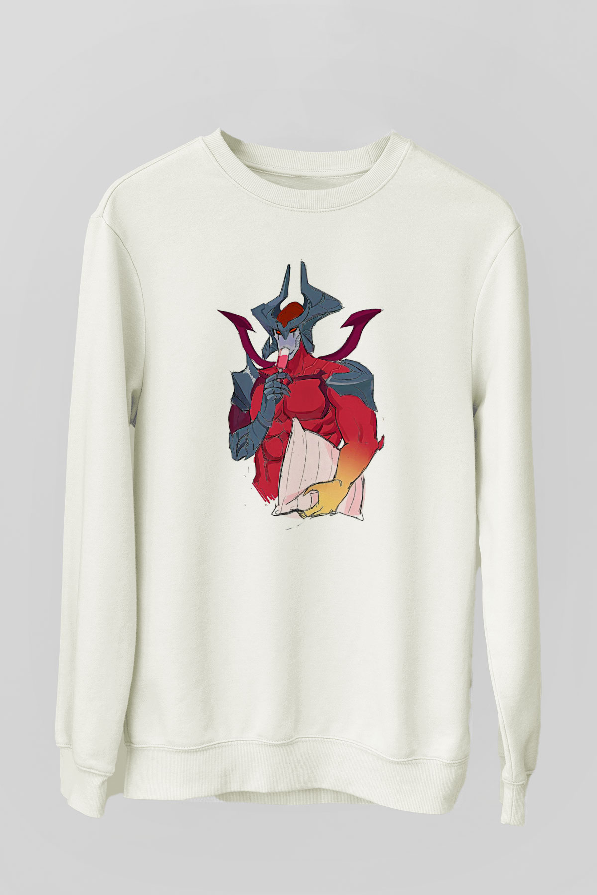 Aatrox James Baskılı Beyaz Unisex Sweatshirt