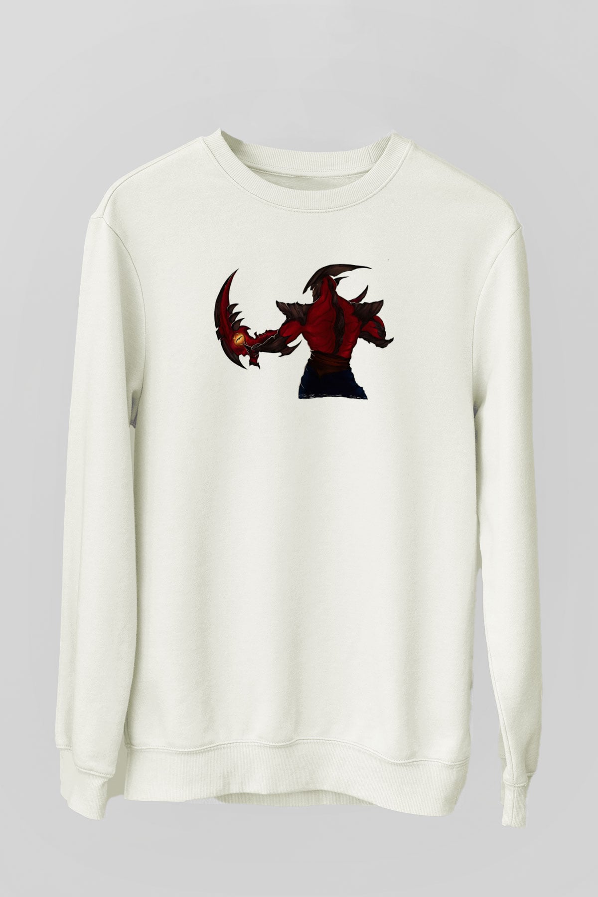 Aatrox James Baskılı Beyaz Unisex Sweatshirt