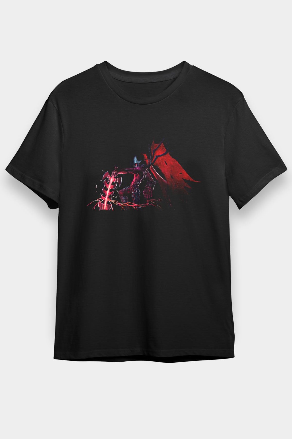 Aatrox James Baskılı Unisex Siyah Tişört - Tshirt