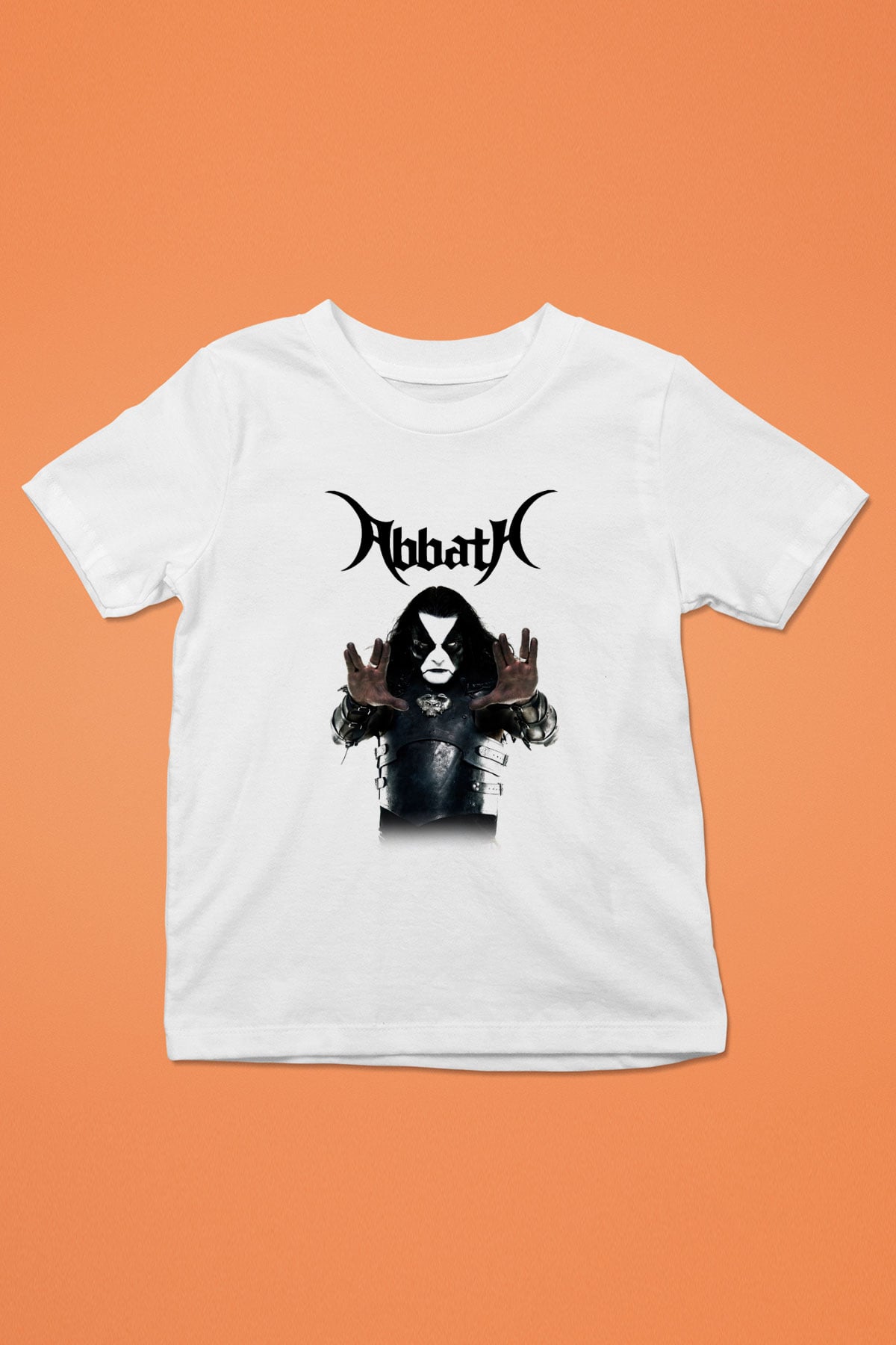 Abbath Baskılı Beyaz Unisex Çocuk Tişört