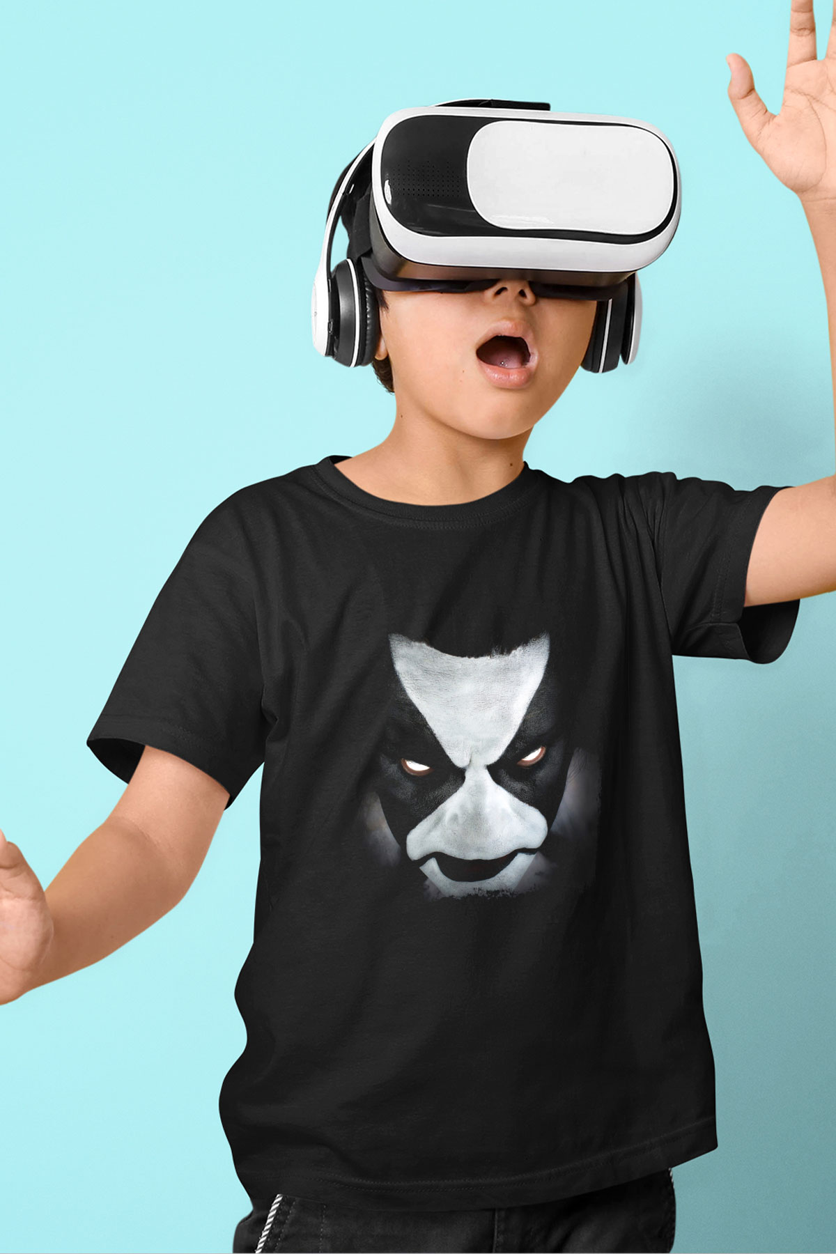 Abbath Baskılı Unisex Siyah Çocuk Tişört