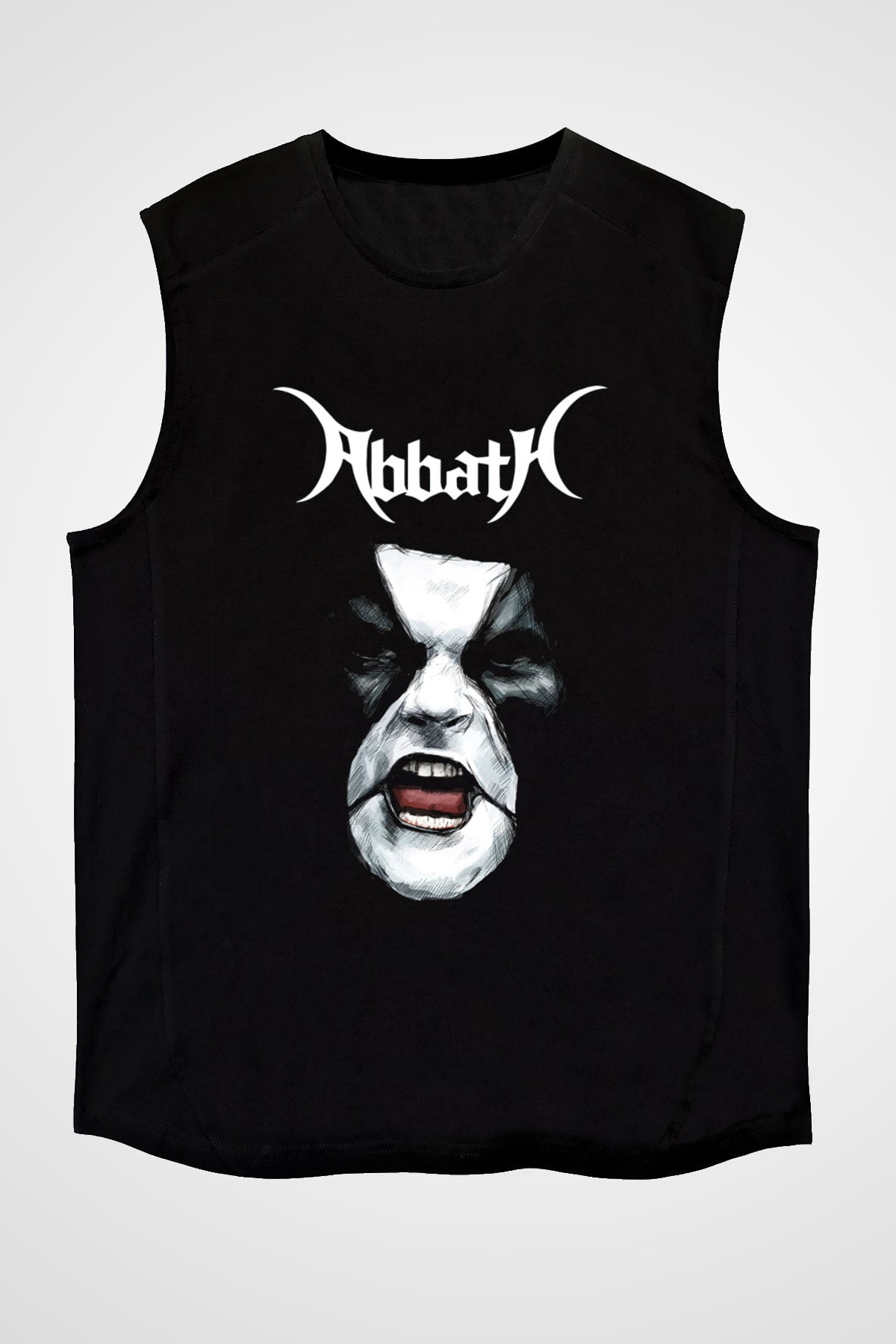 Abbath Siyah Unisex Kolsuz Tişört