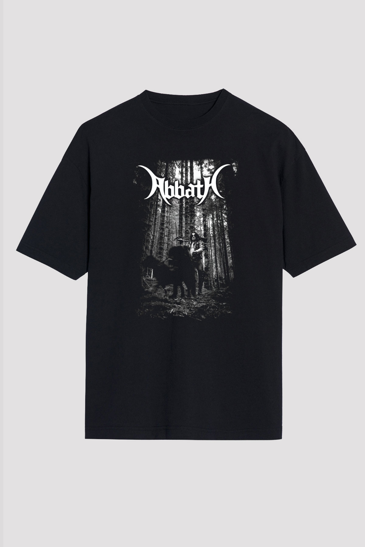 Abbath Siyah Unisex Oversize Tişört T-Shirt