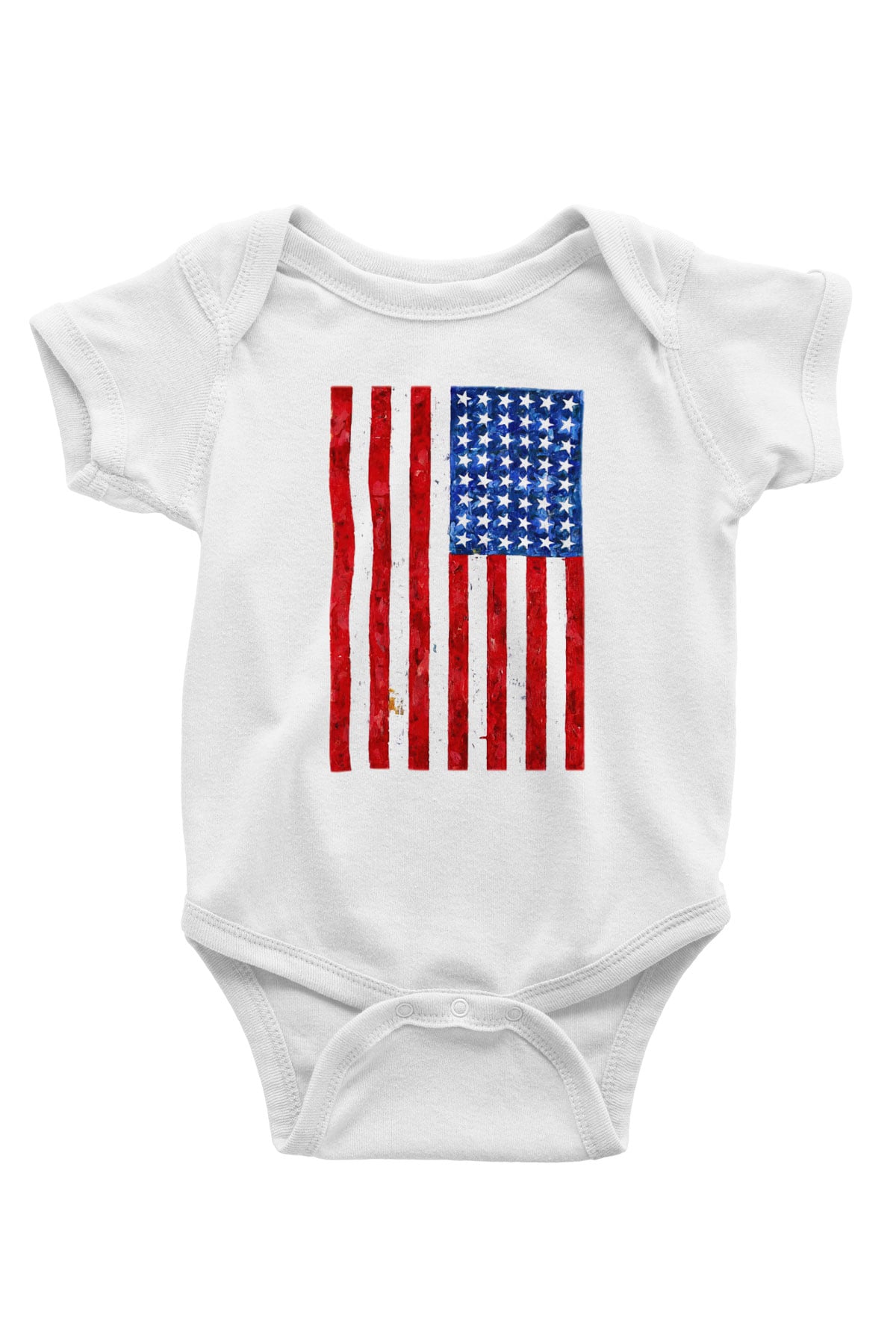 ABD Baskılı Beyaz Unisex Bebek Body - Zıbın
