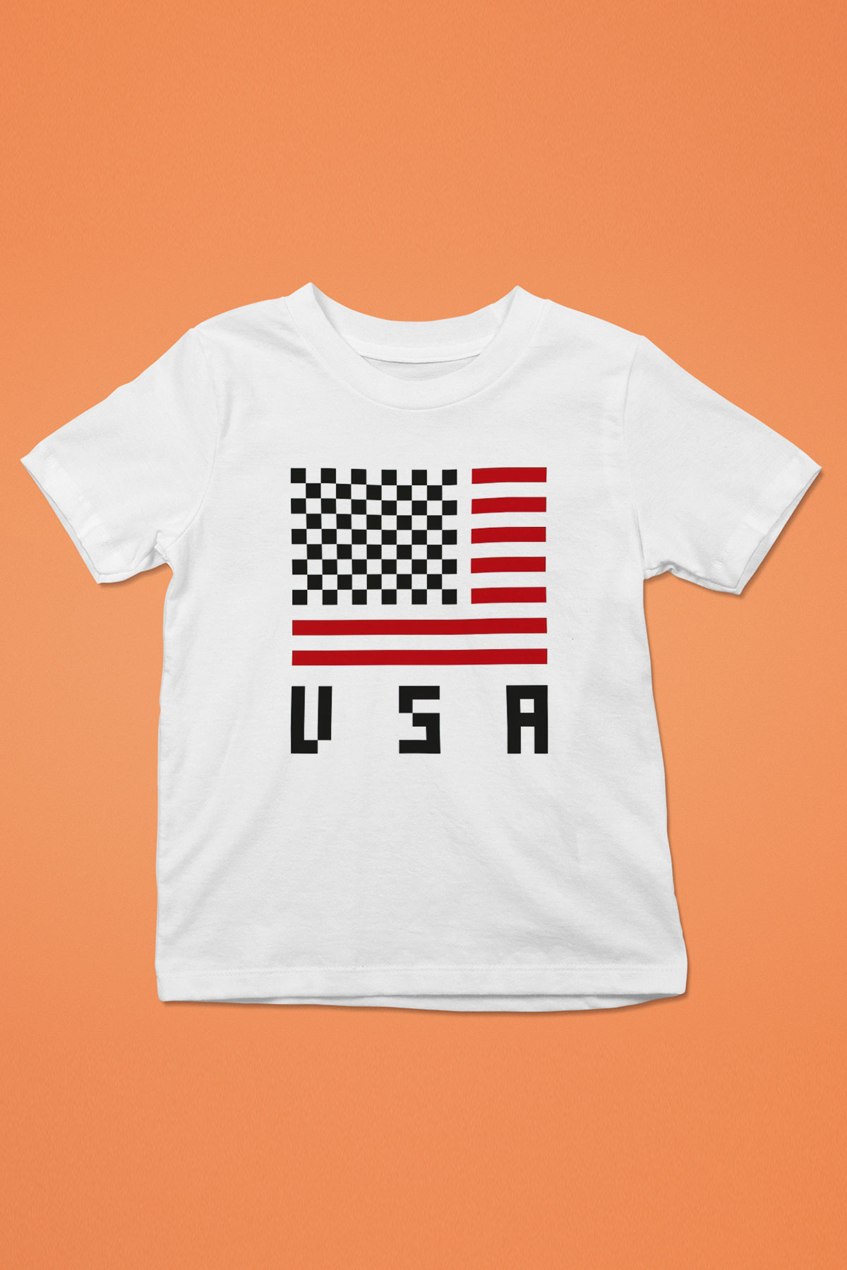 ABD Beyaz Unisex Çocuk Tişört