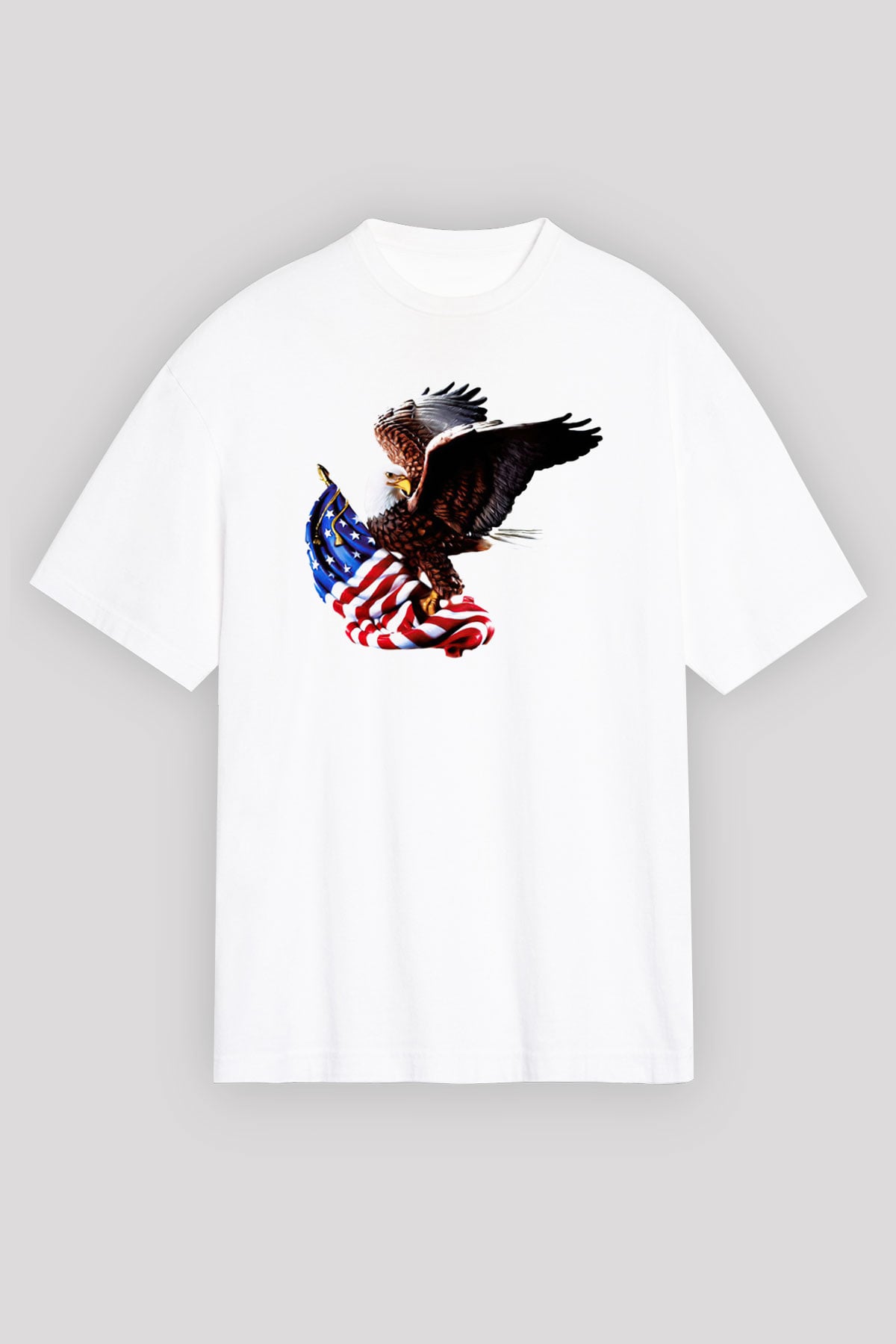 ABD Beyaz Unisex Oversize Tişört T-Shirt