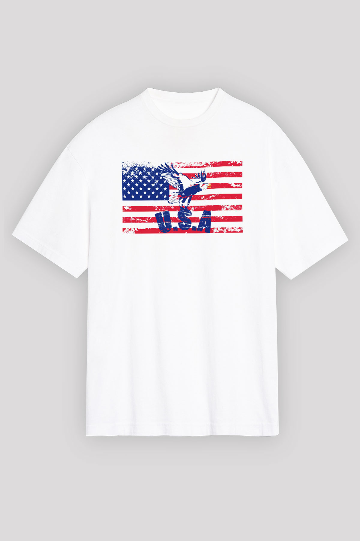 ABD Beyaz Unisex Oversize Tişört T-Shirt