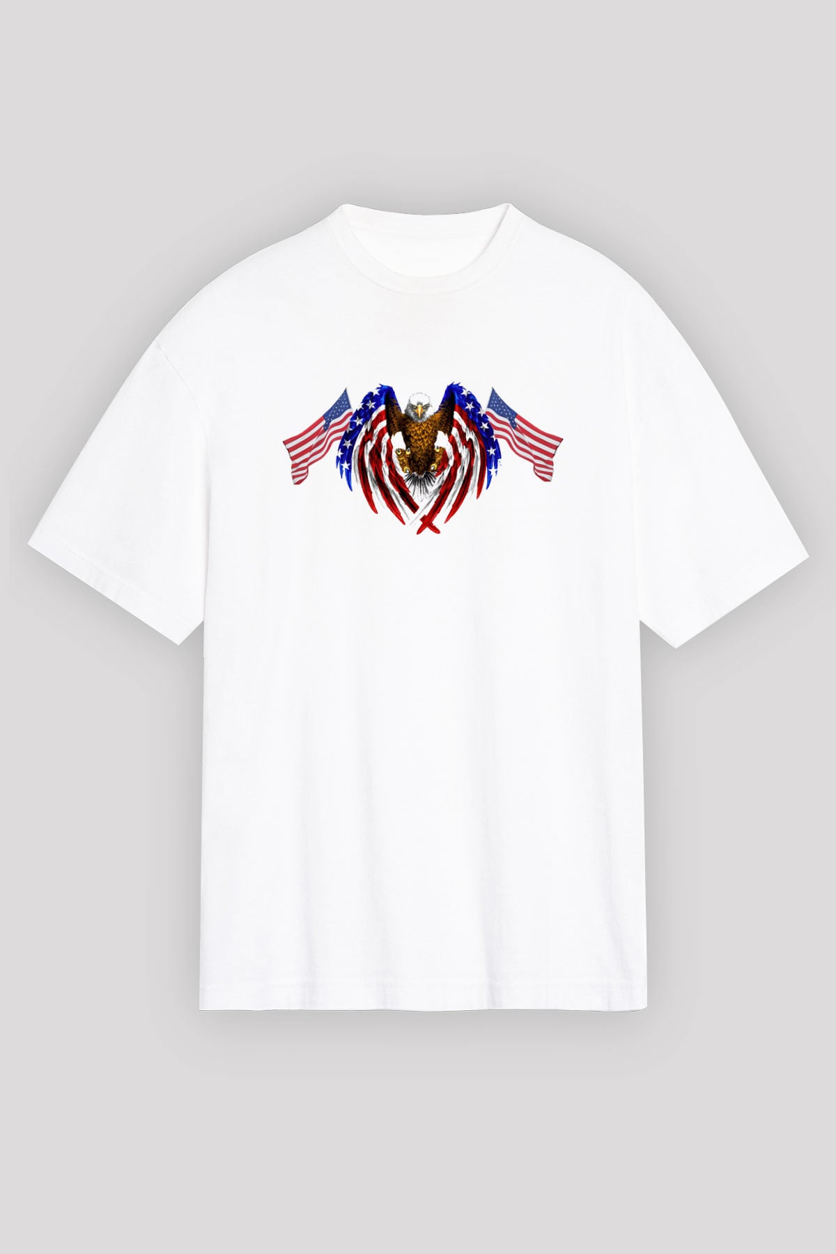 ABD Beyaz Unisex Oversize Tişört T-Shirt