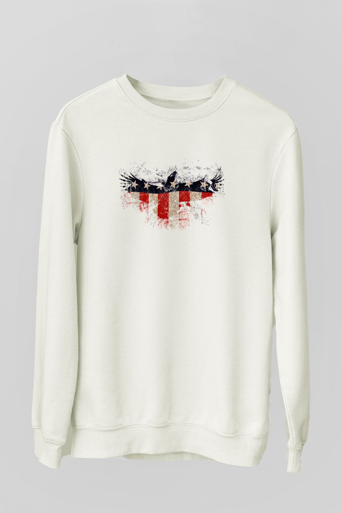 ABD Beyaz Unisex Sweatshirt