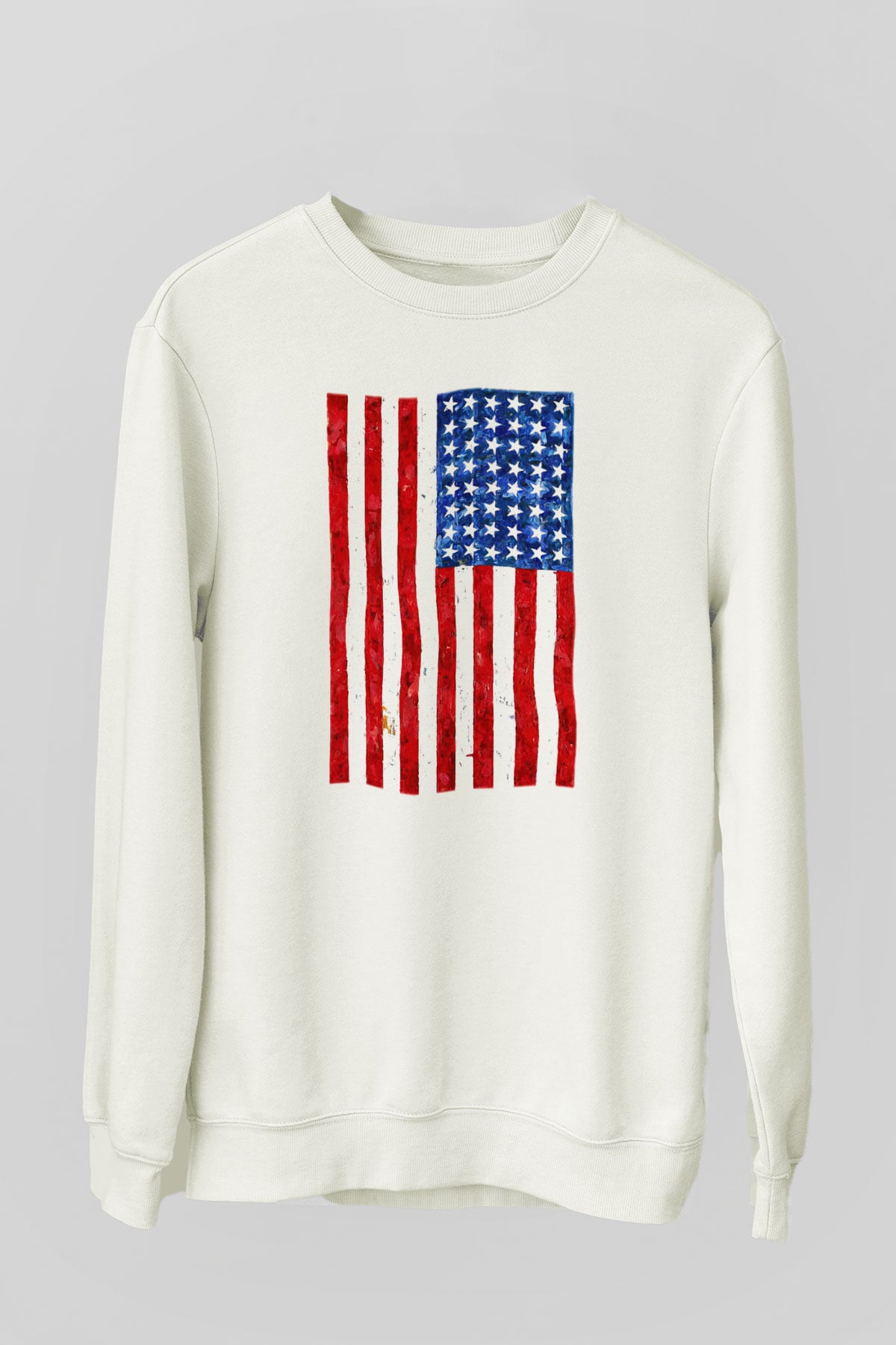 ABD Beyaz Unisex Sweatshirt