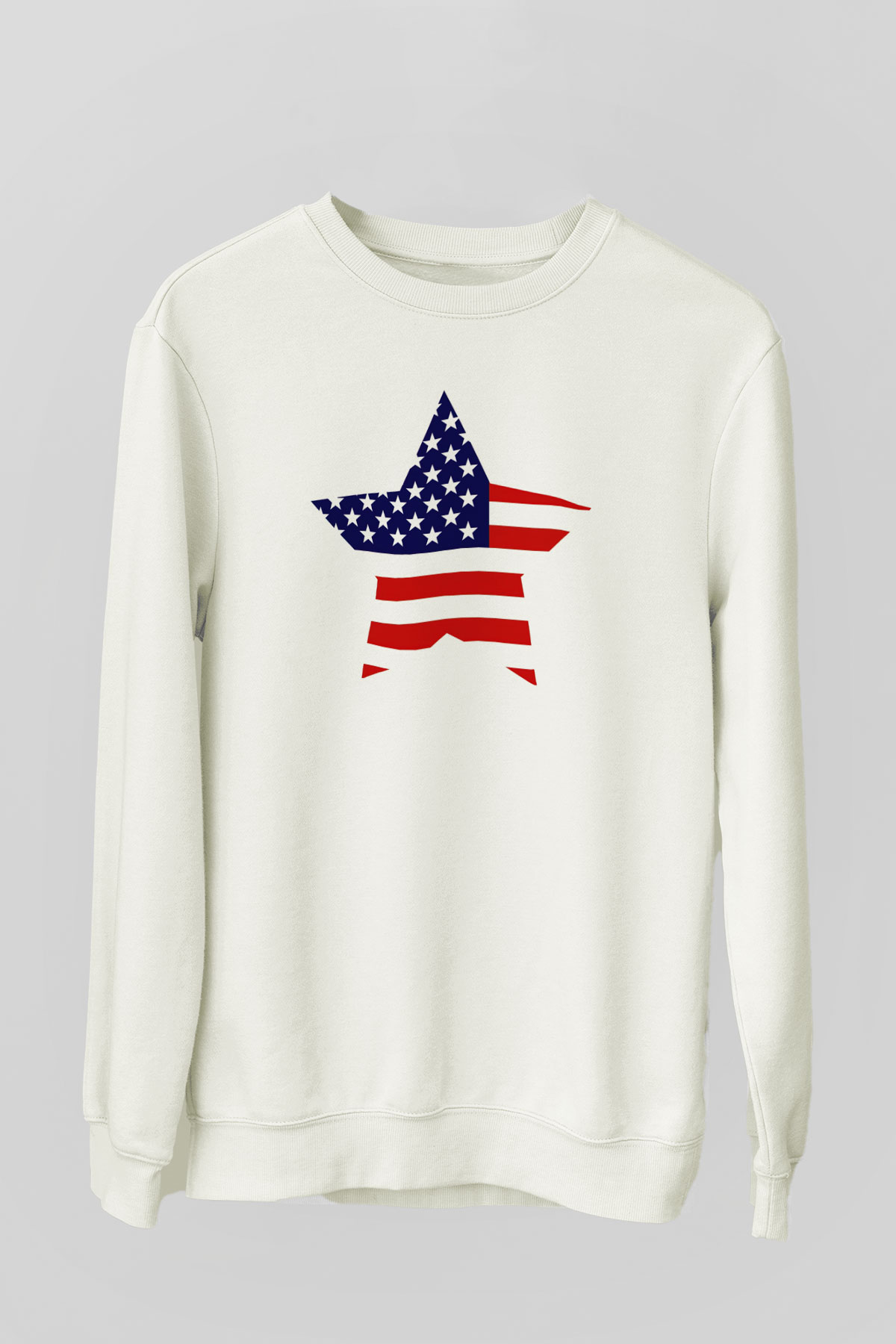 ABD Beyaz Unisex Sweatshirt