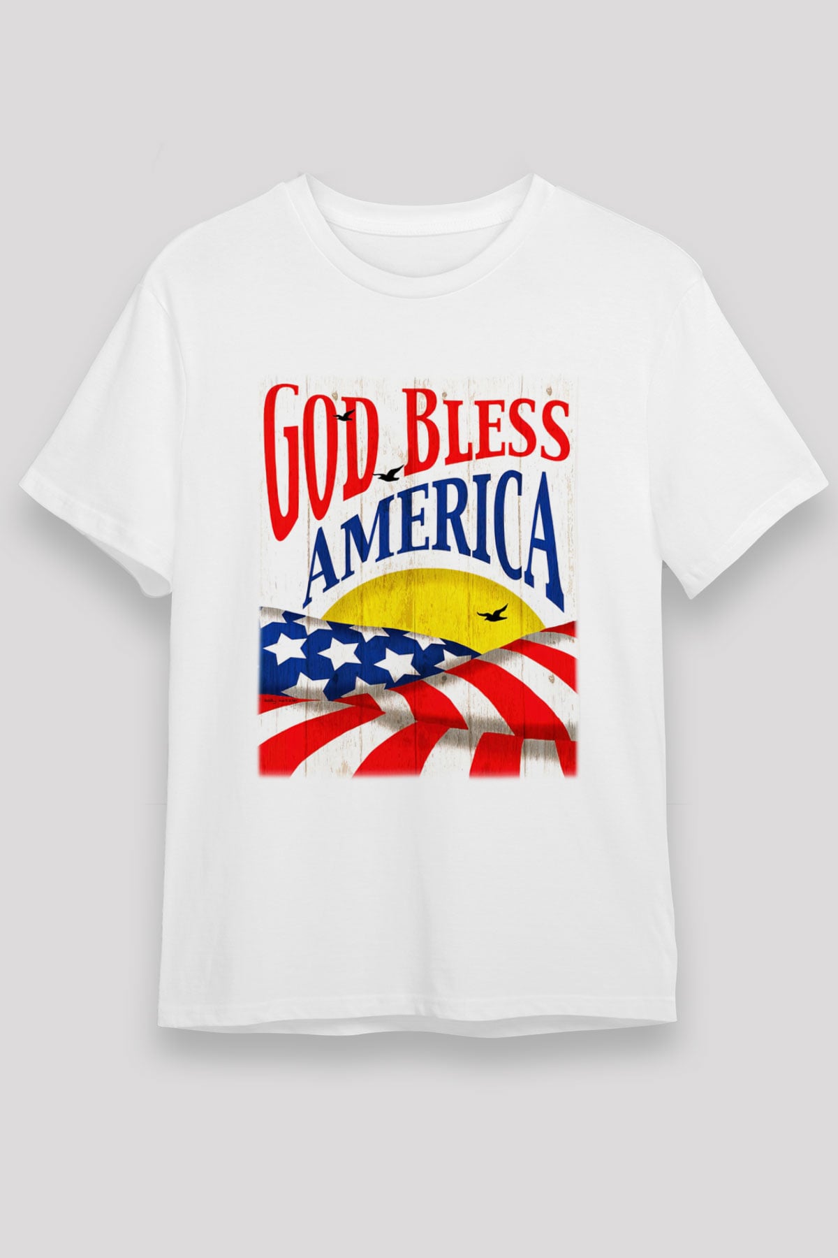 ABD Beyaz Unisex Tişört T-Shirt - TişörtFabrikası