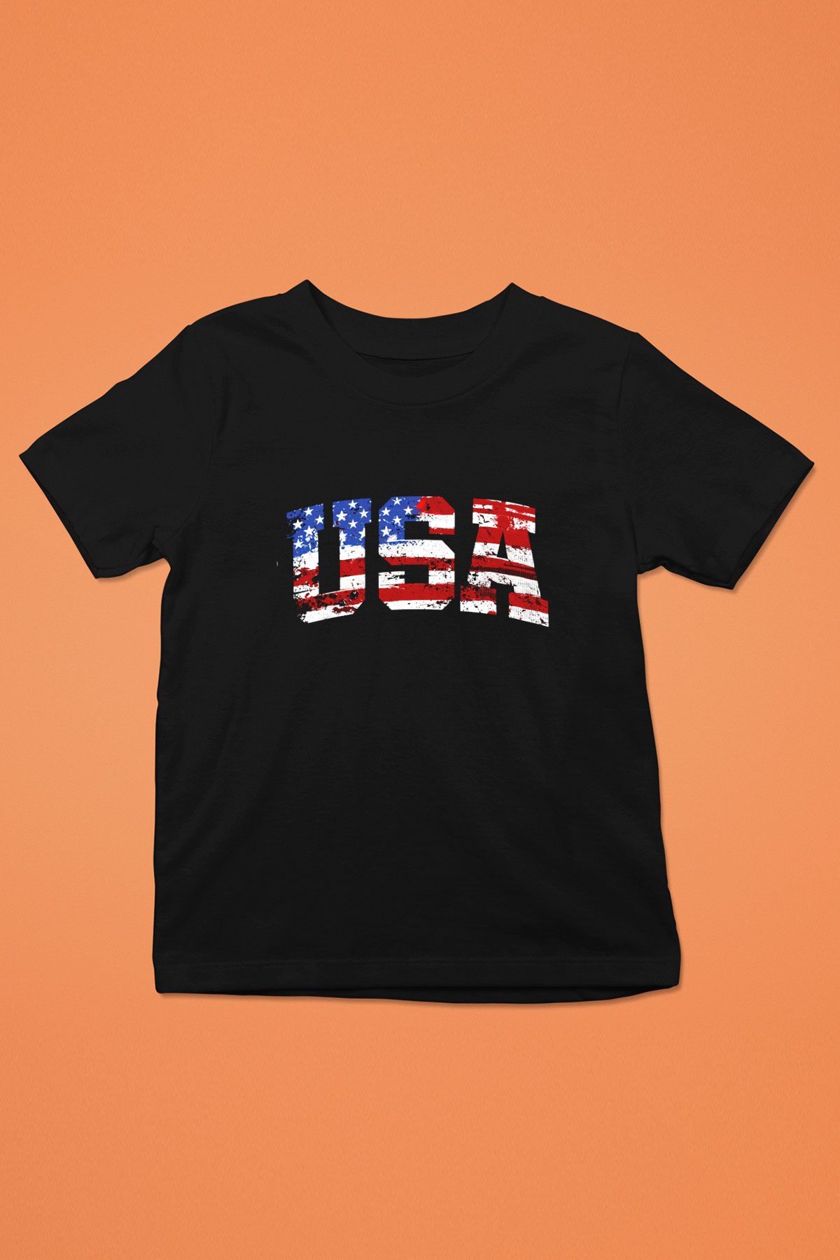 ABD Siyah Unisex Çocuk Tişört