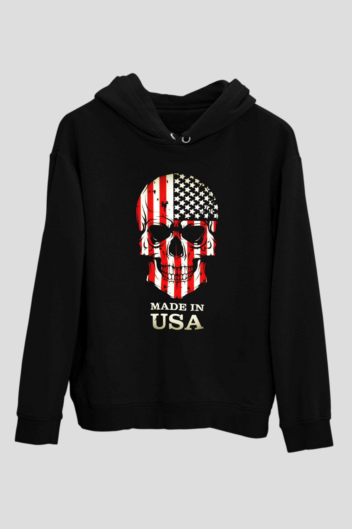 ABD Siyah Unisex Hoodie