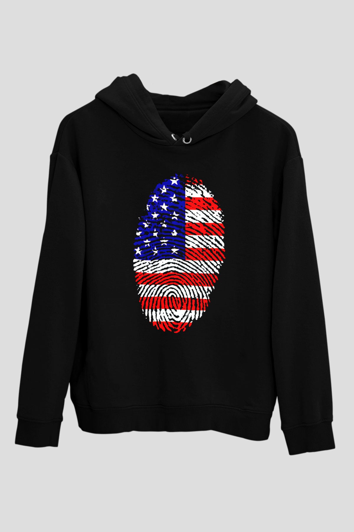 ABD Siyah Unisex Hoodie