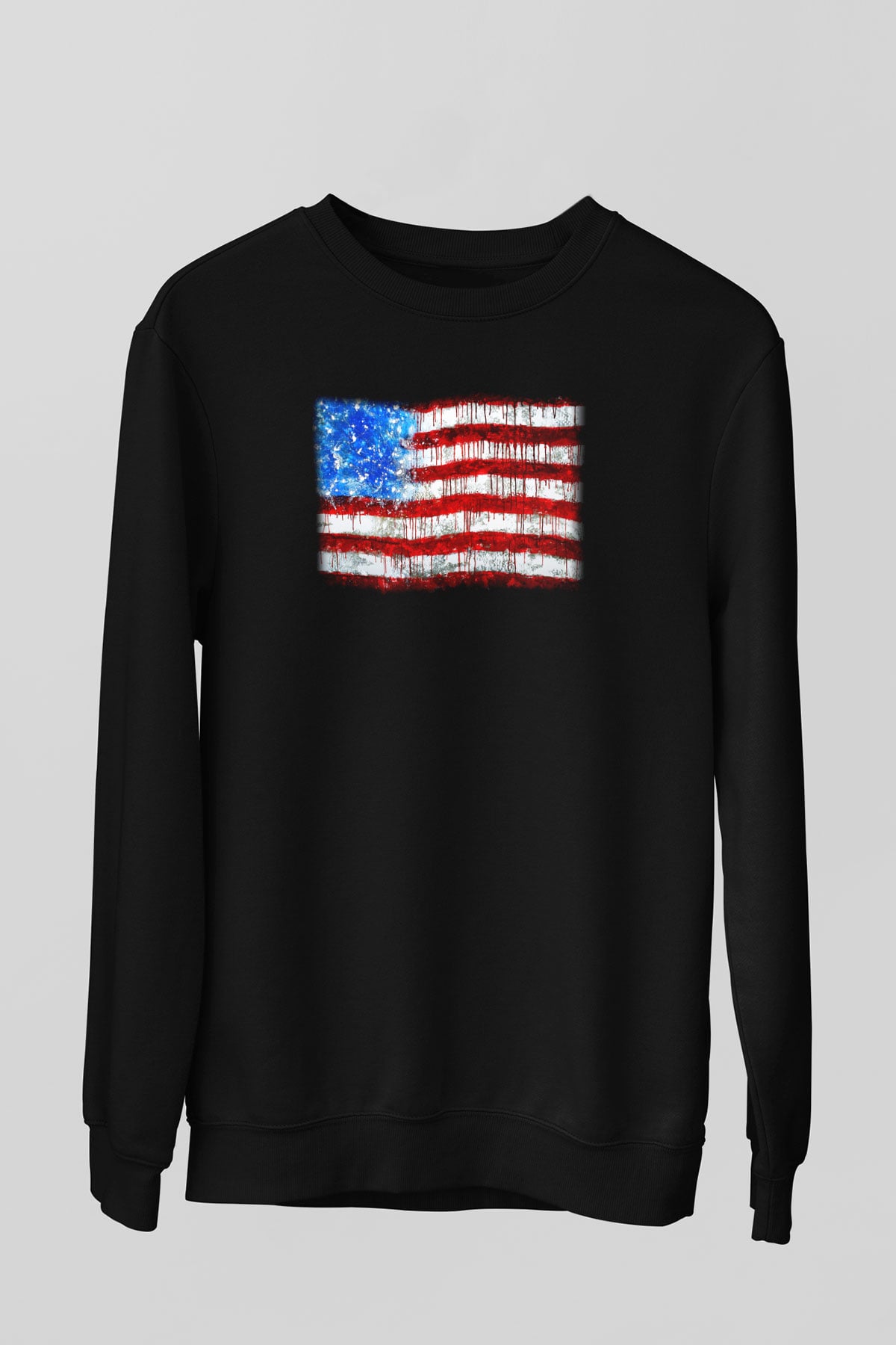 ABD Siyah Unisex Sweatshirt