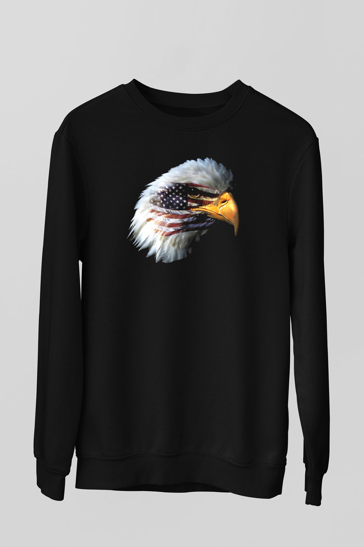 ABD Siyah Unisex Sweatshirt