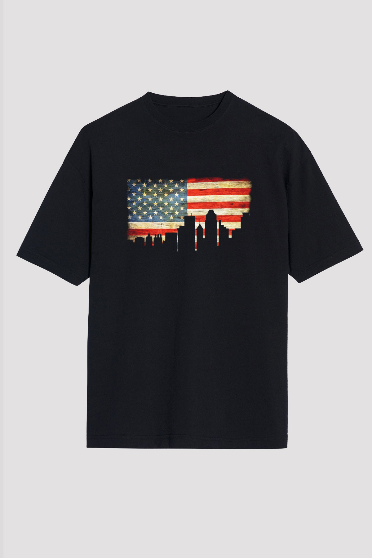 ABD Siyah Oversize Tişört Oversize T-shirt - TişörtFabrikası