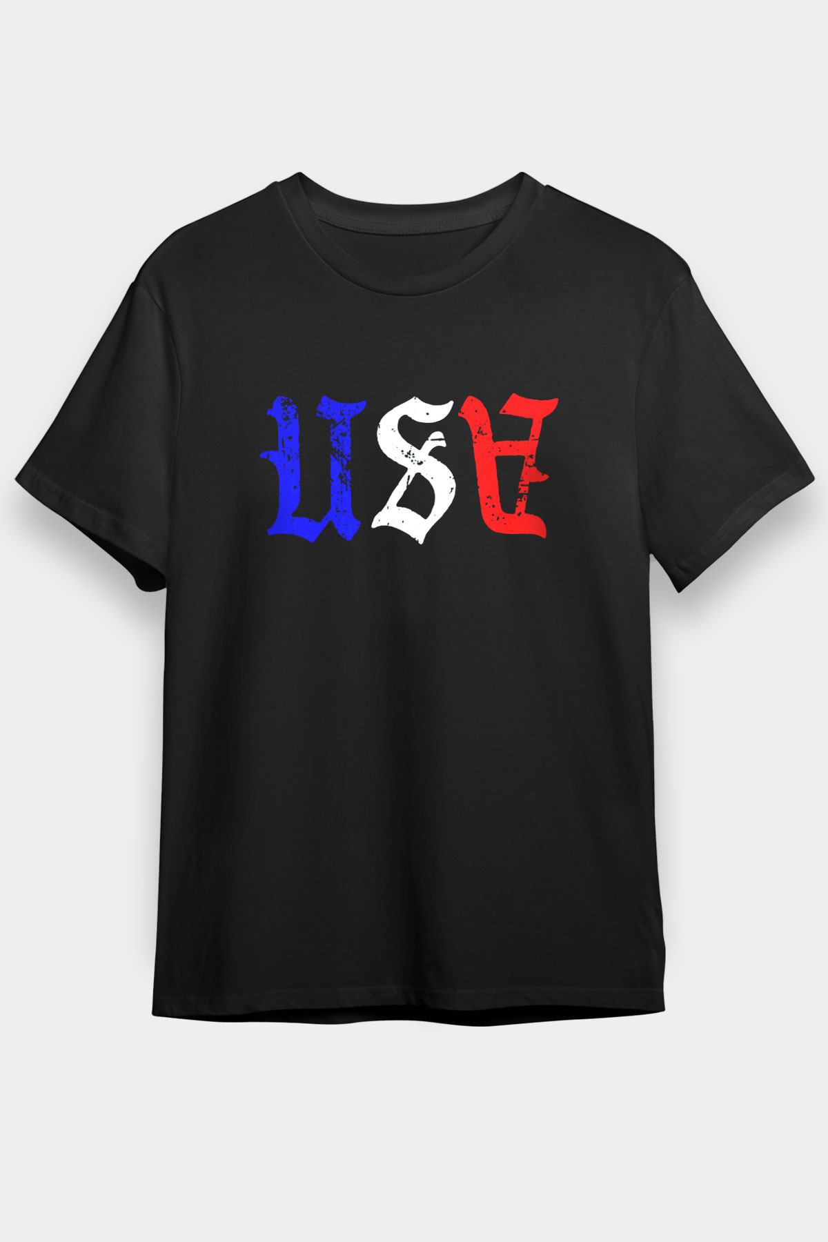 ABD Siyah Unisex Tişört T-Shirt - TişörtFabrikası