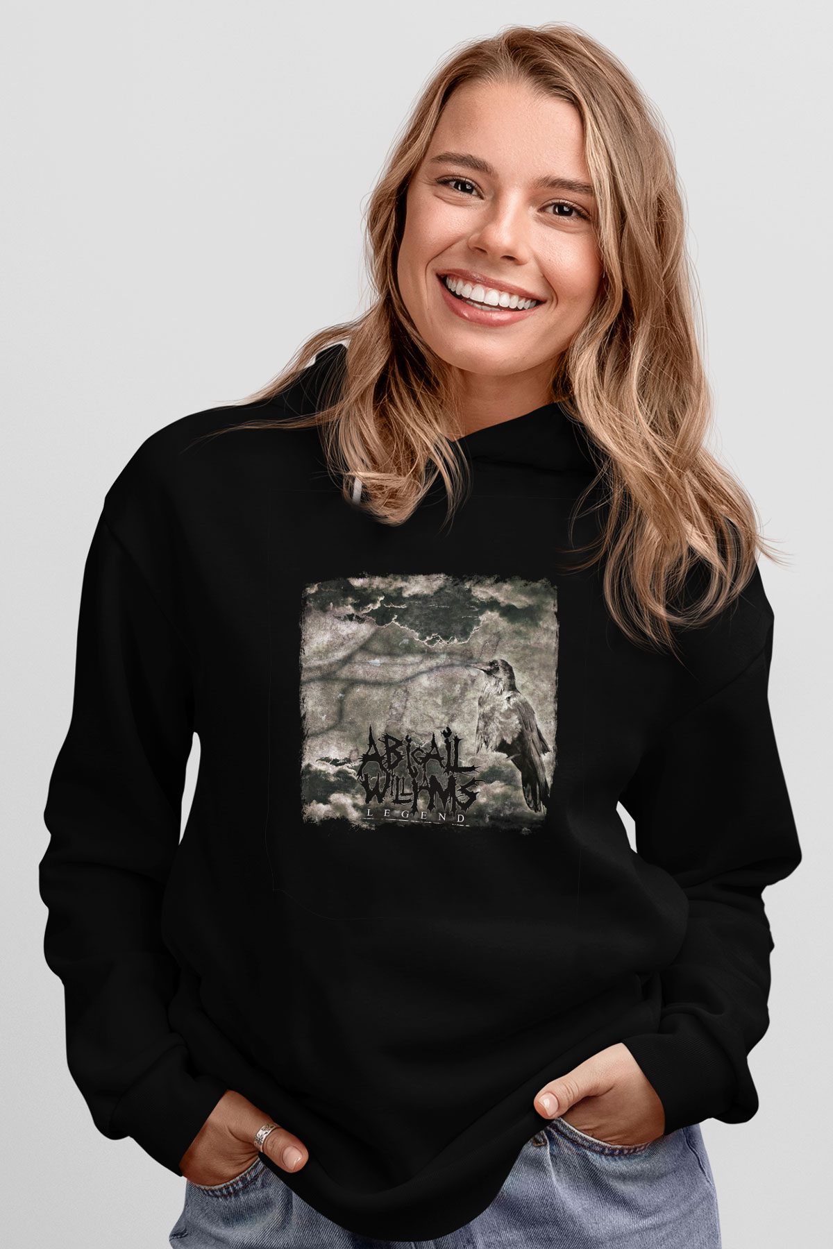 Abigail Williams Baskılı Unisex Siyah Hoodie