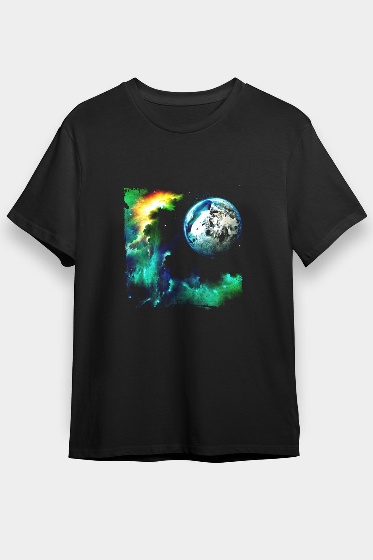 Above and Beyond Baskılı Unisex Siyah Tişört