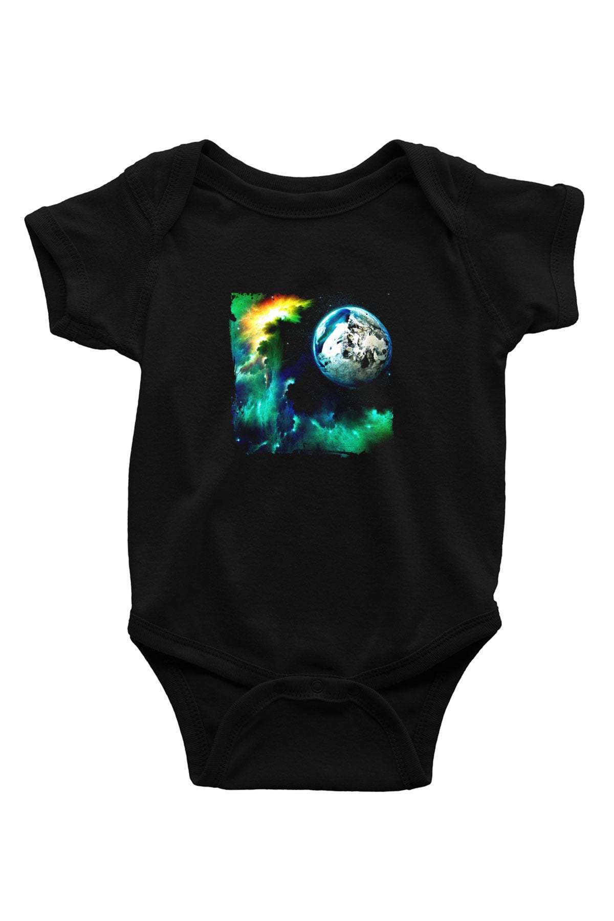 Above and Beyond Baskılı Unisex Siyah Bebek Body - Zıbın