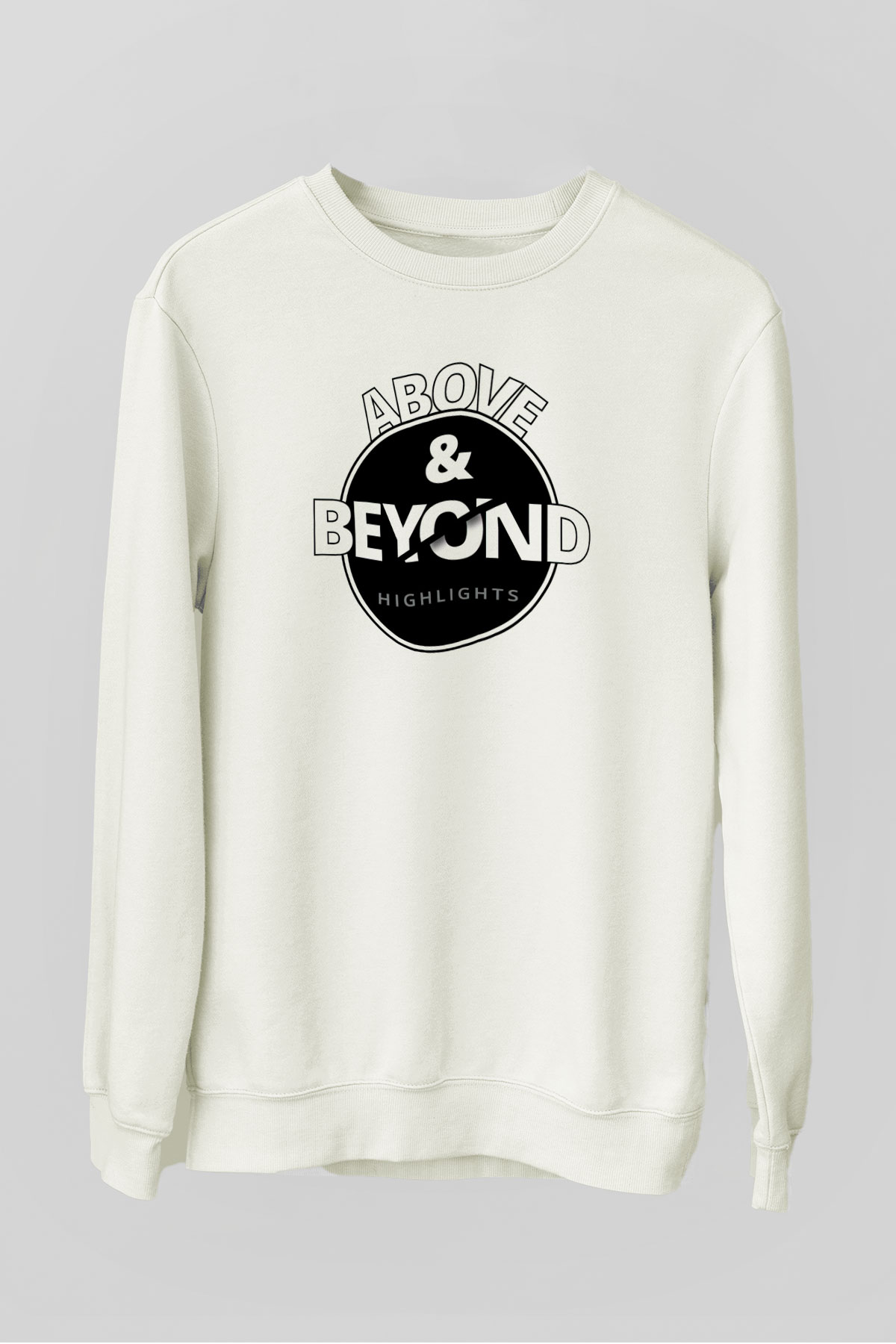 Above and Beyond Beyaz Unisex Sweatshirt