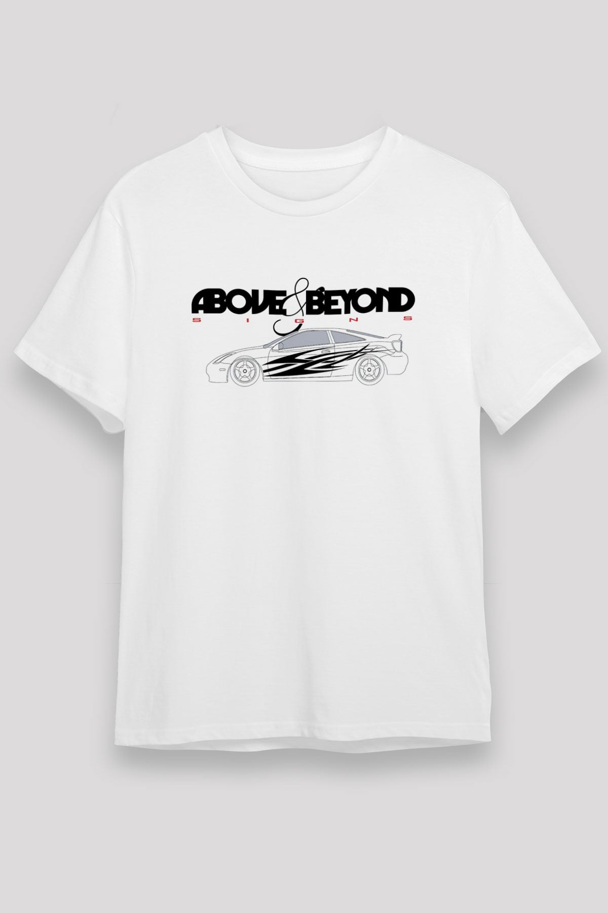Above and Beyond Beyaz Unisex Tişört T-Shirt - TişörtFabrikası