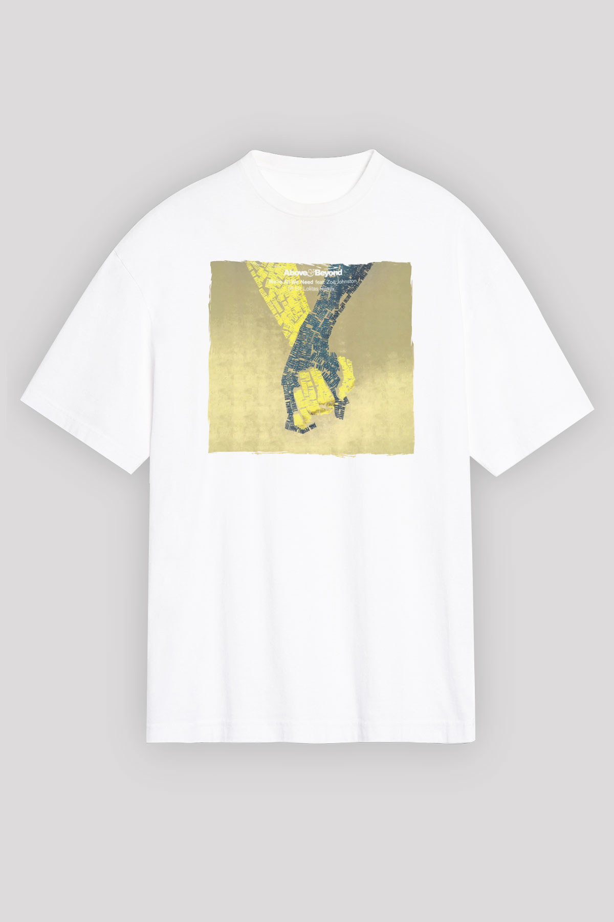 Above and Beyond Beyaz Oversize Tişört Oversize T-shirt - TişörtFabrikası