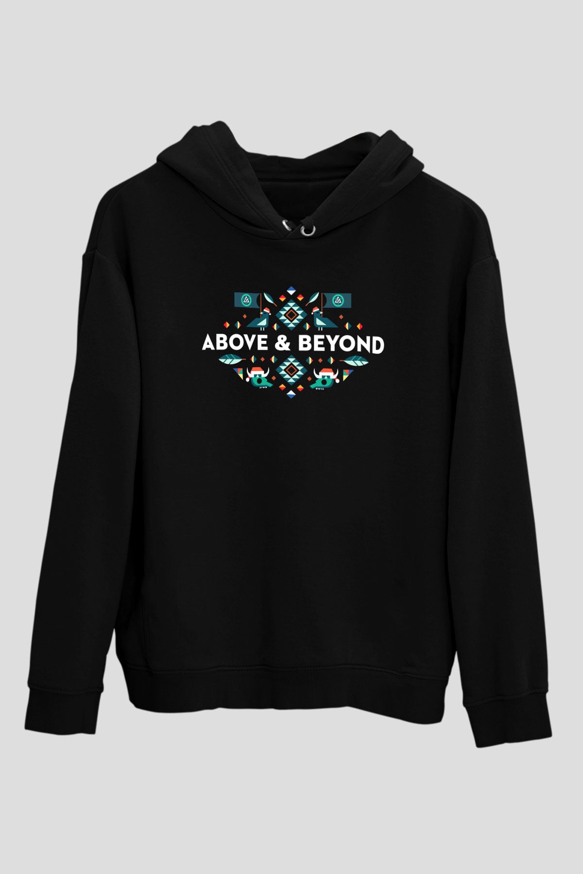 Above and Beyond Siyah Unisex Hoodie