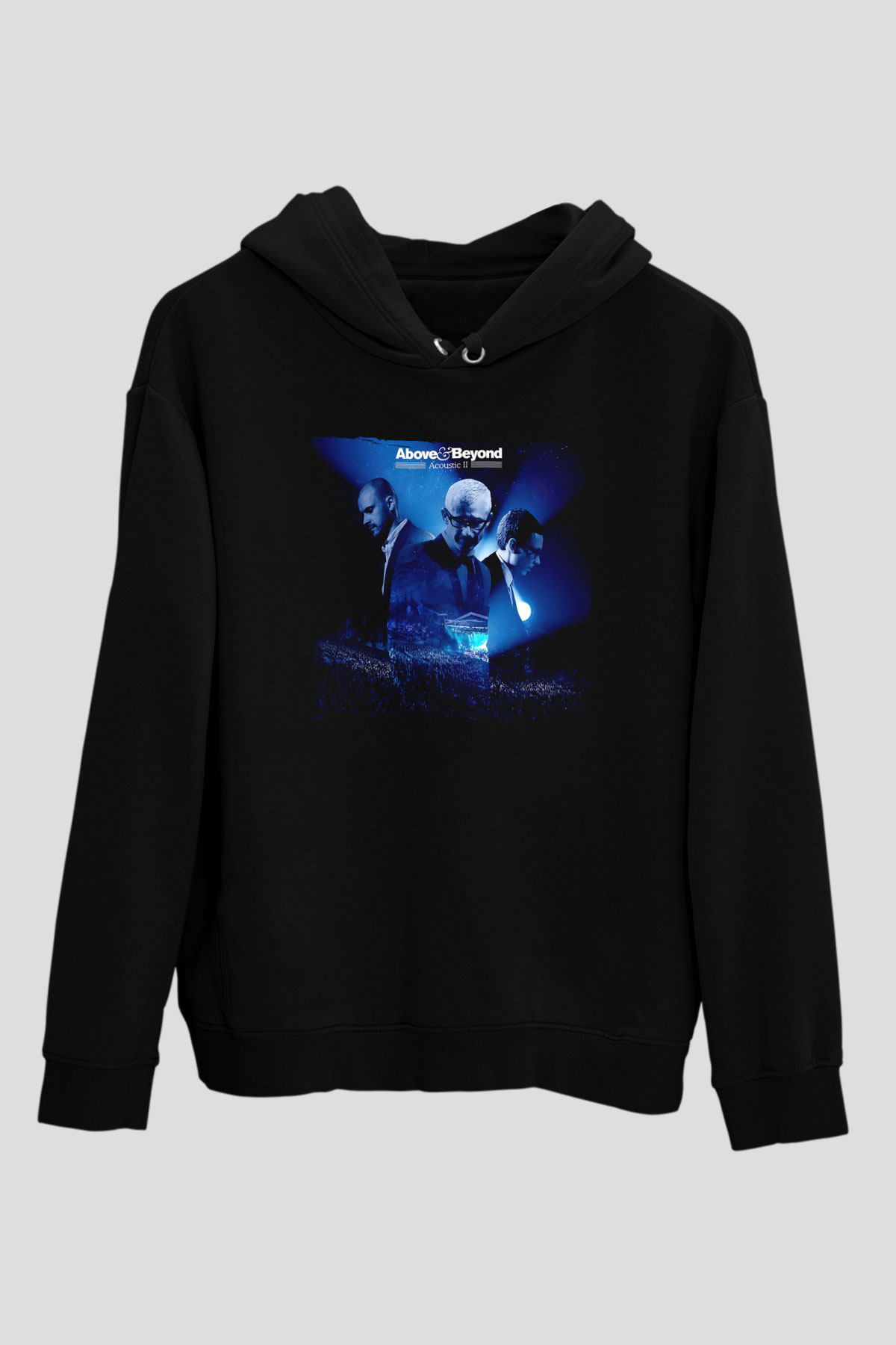Above and Beyond Siyah Unisex Kapüşonlu Sweatshirt