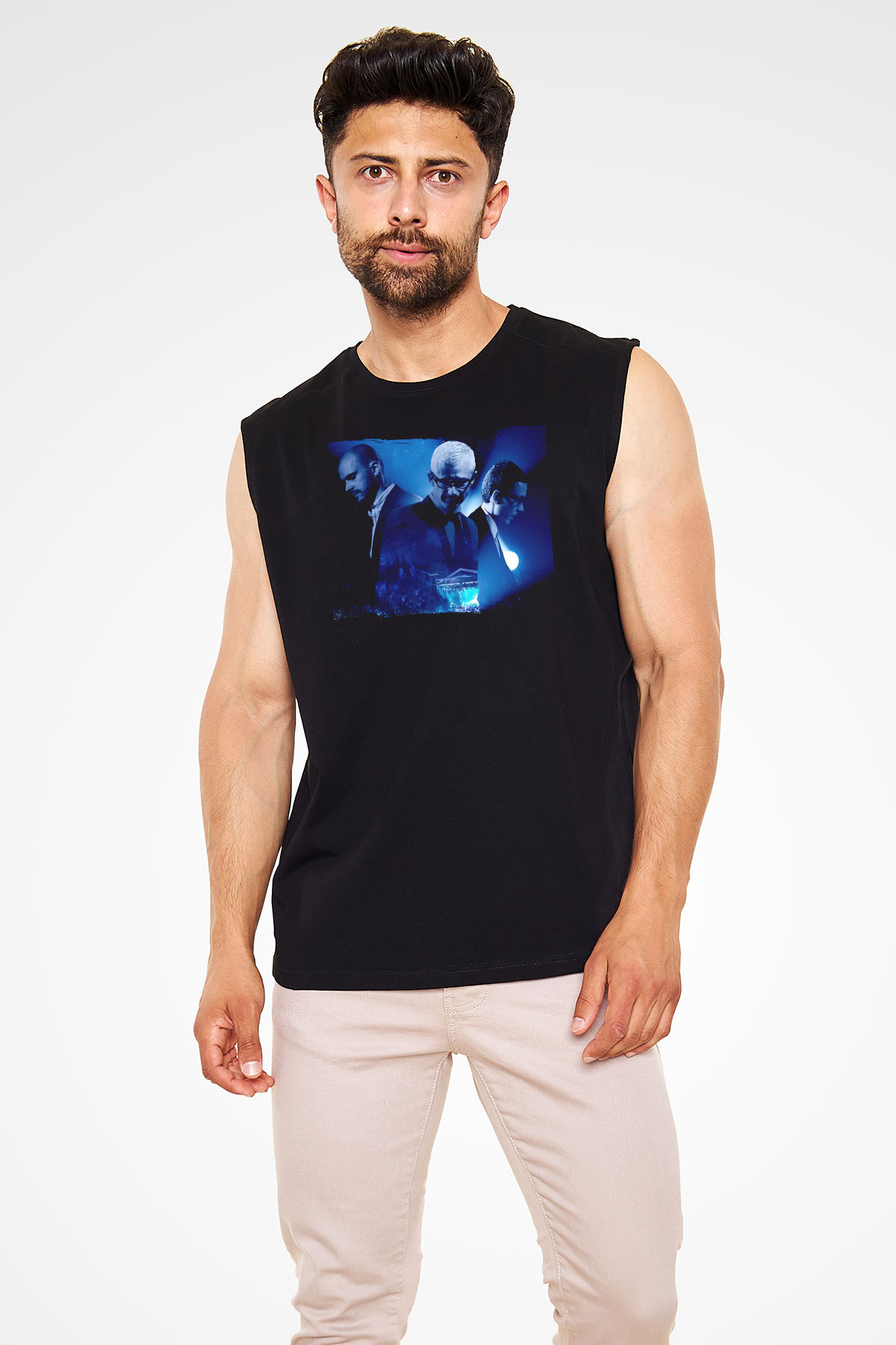 Above and Beyond Siyah Unisex Kolsuz Tişört